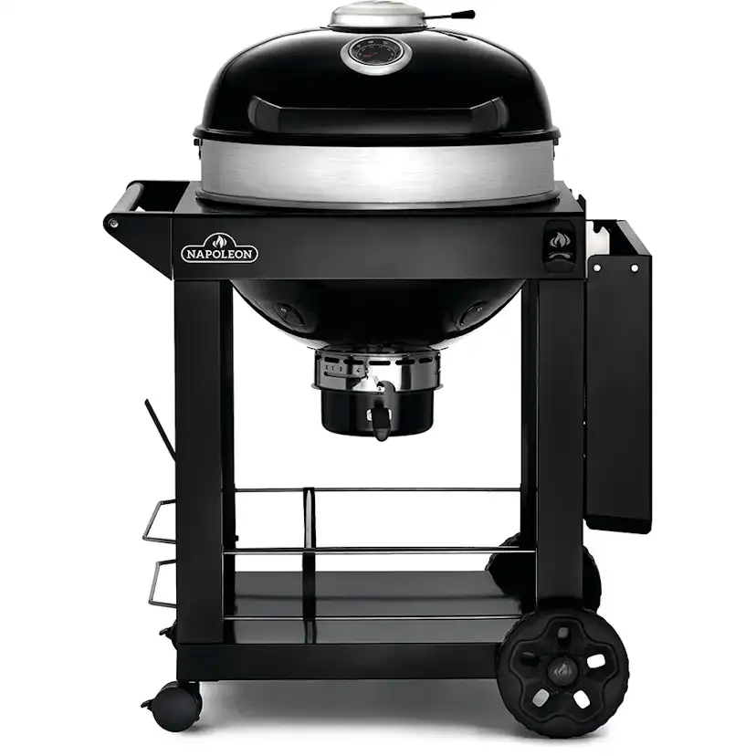 Kolgrill Napoleon PRO22K-C-3 Svart Klotgrill med Gjutjärnsgaller & Integrerad Termometer