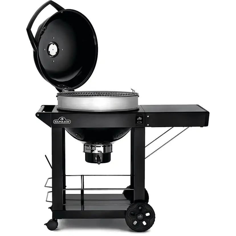 Kolgrill Napoleon PRO22K-C-3 Svart Klotgrill med Gjutjärnsgaller & Integrerad Termometer