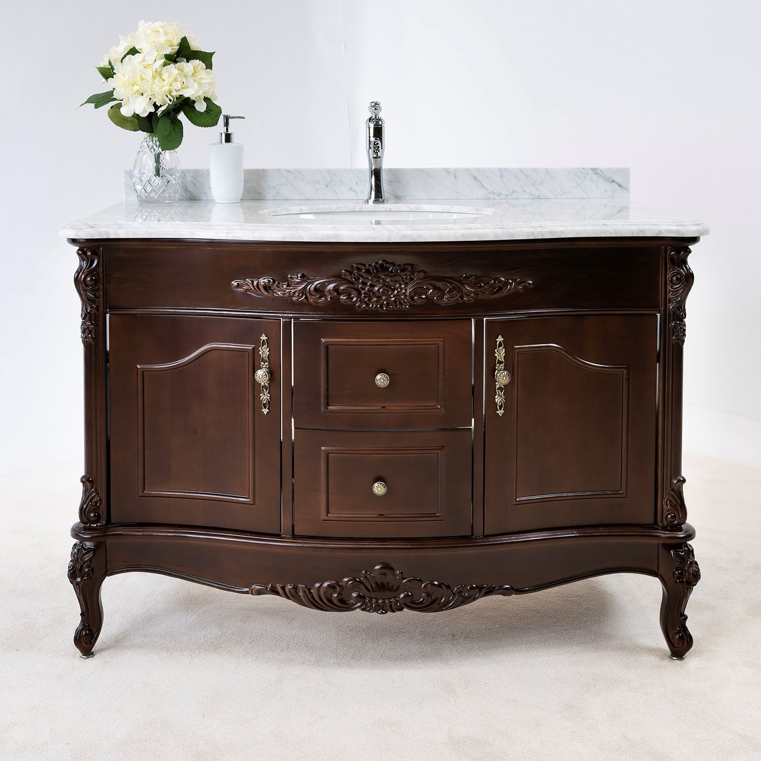 Tvättställsskåp Vesani Ottawa Vit Marmor