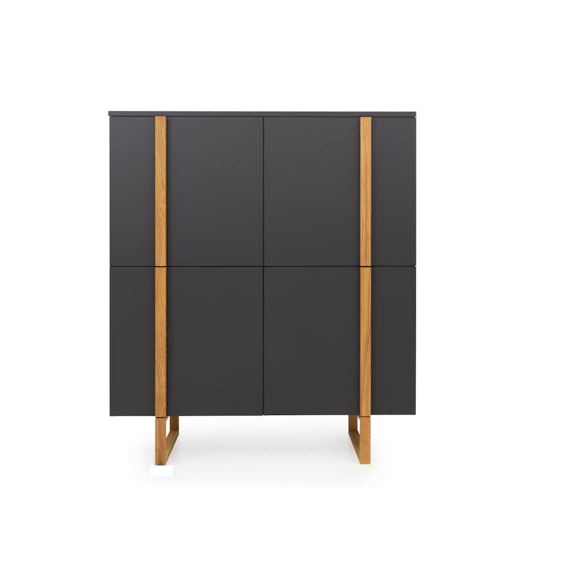 Skåp Tenzo Birka 4 Dörrar Grå