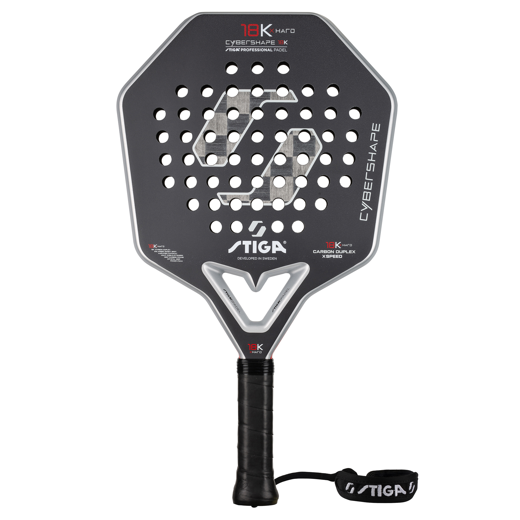 Padelracket STIGA Sports 18K X Hard Cybershape