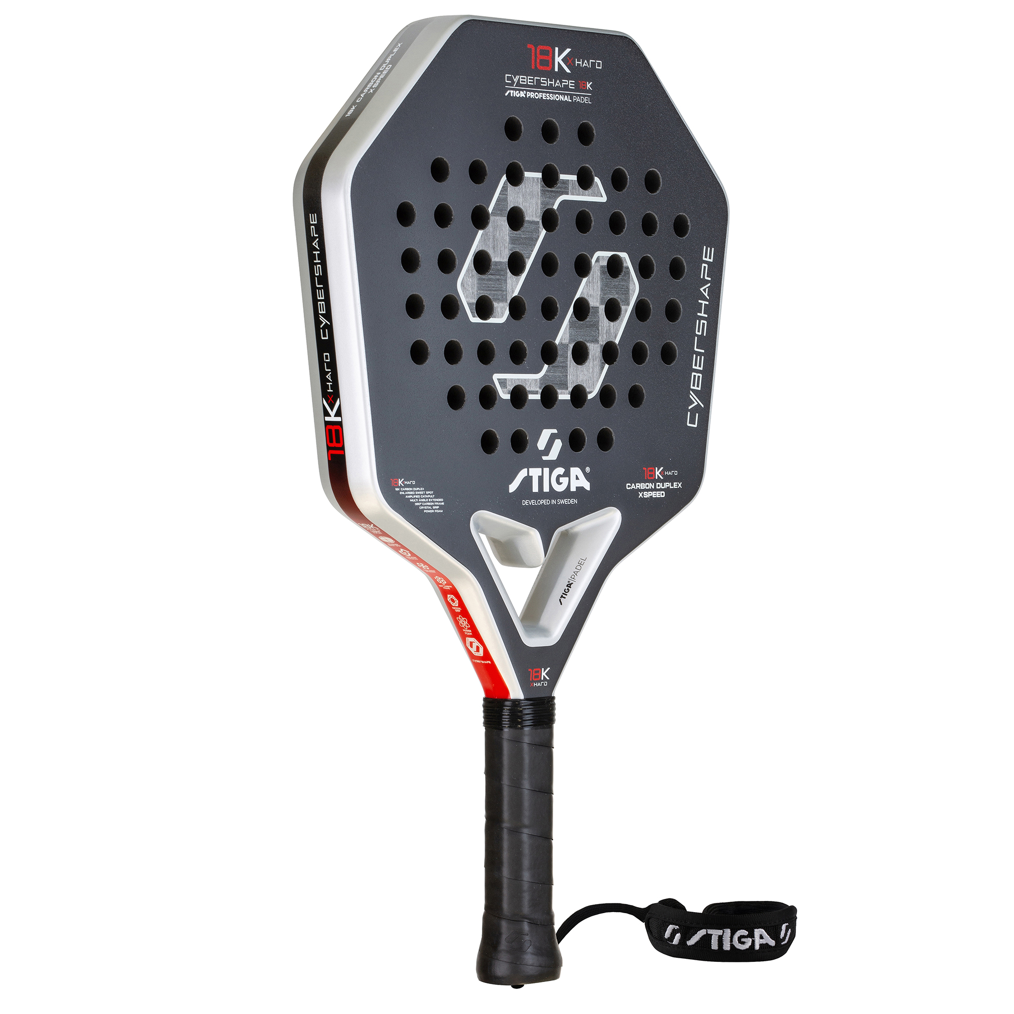 Padelracket STIGA Sports 18K X Hard Cybershape