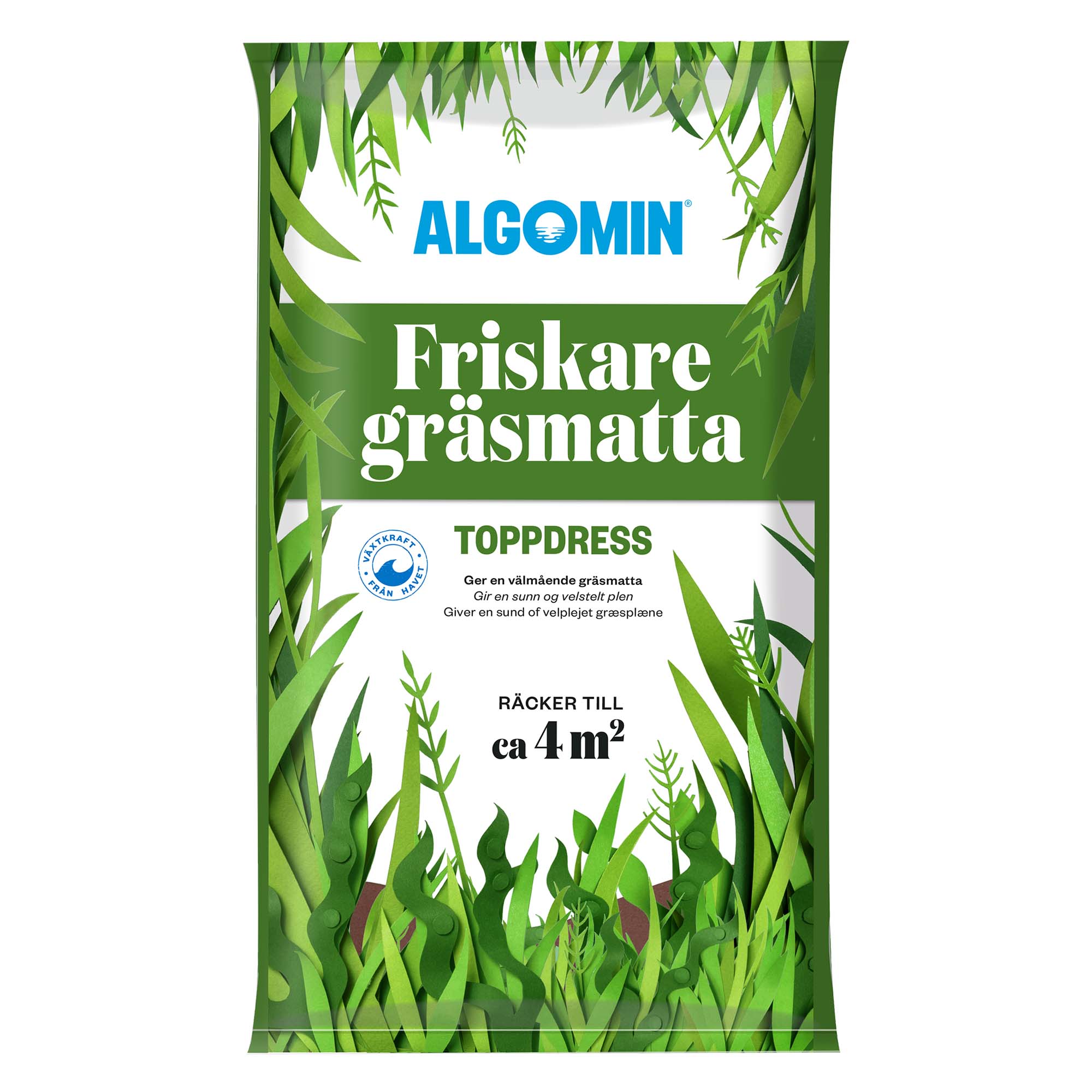 Gräsmattepaket Algomin Dressjord & Gräsfrö Med Dressraka & Spridare