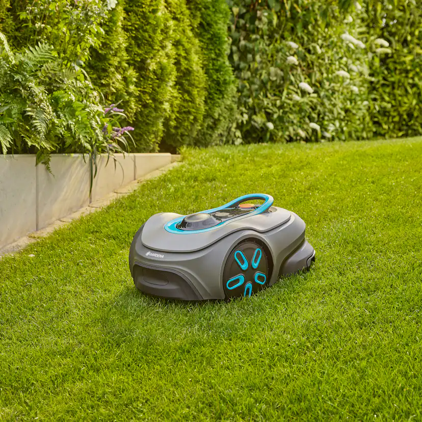 Robotgräsklippare Gardena Smart Sileno Free 1000 Utan Slinga Paket Med Robothus