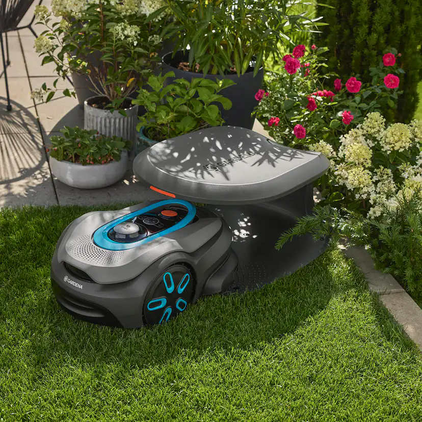 Paket Gardena Smart Sileno Sense 600 Med storpack reservblad och robothus