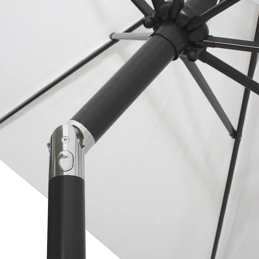Parasoll Hillerstorp Ø300 cm Beige/Svart med Vev och Tilt Funktion