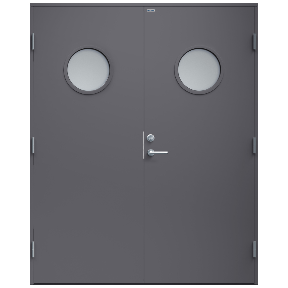 Parytterdörr Diplomat Rosa Klarglas