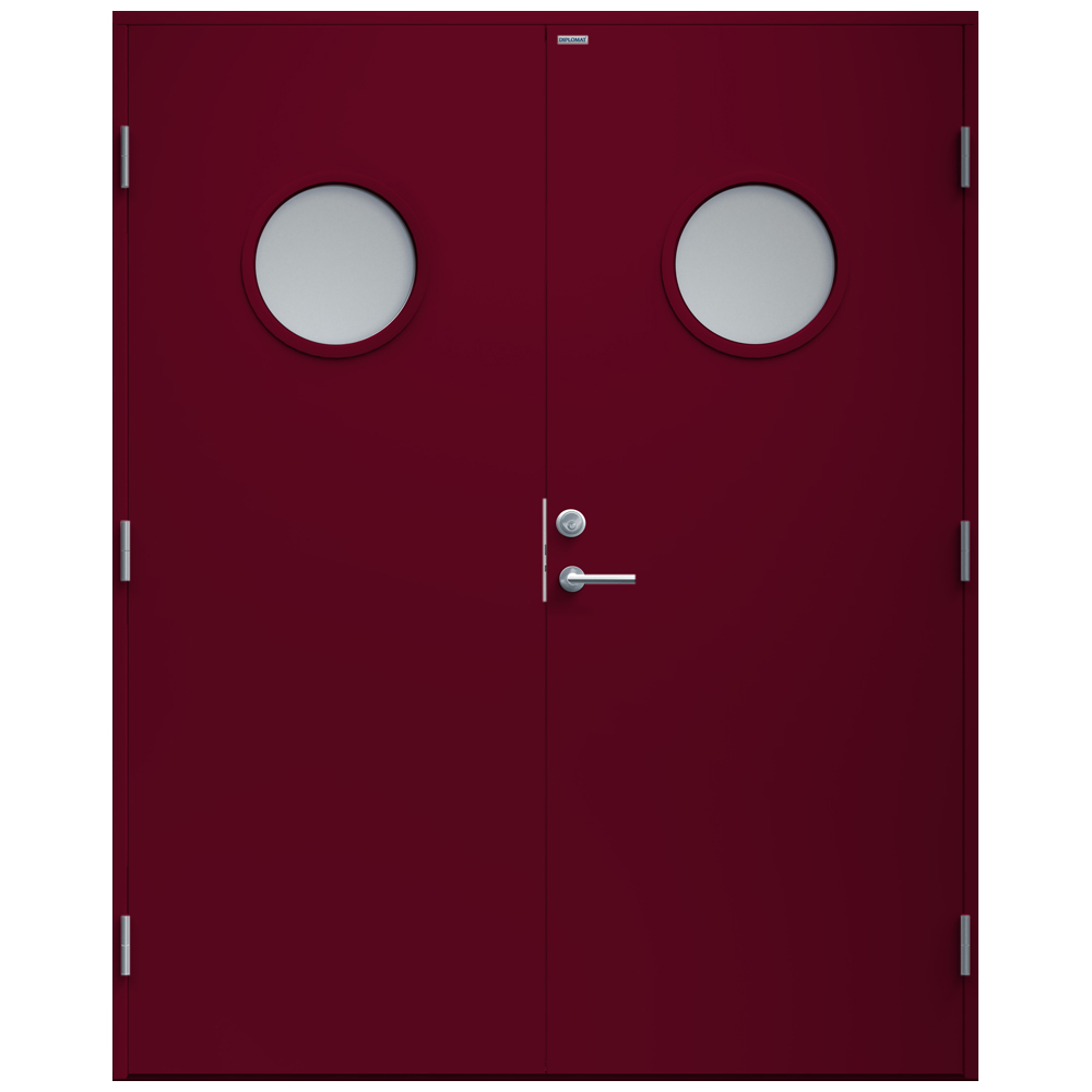 Parytterdörr Diplomat Rosa Klarglas