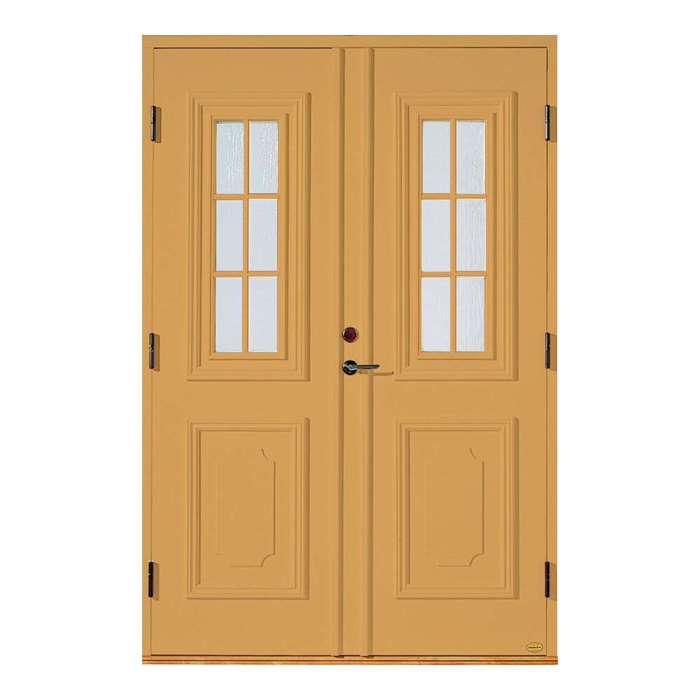 Parytterdörr Leksandsdörren Hjortnäs Glas Eco74 BxH: 150x210 cm, Höger, Gul