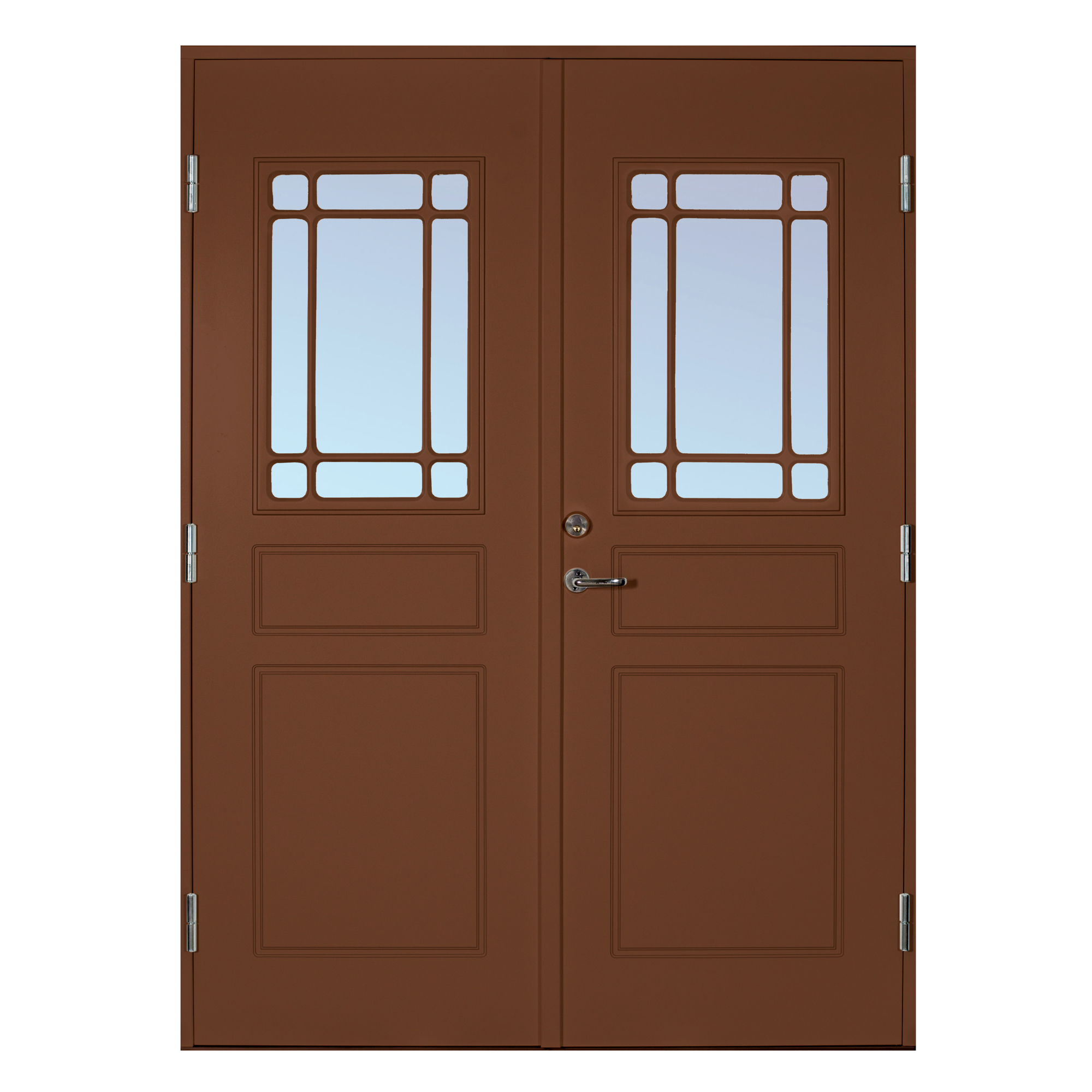 Parytterdörr Scandidoor Deje BxH: 140x200 cm, S-7010-Y70R, Brun, Höger, Frostat glas