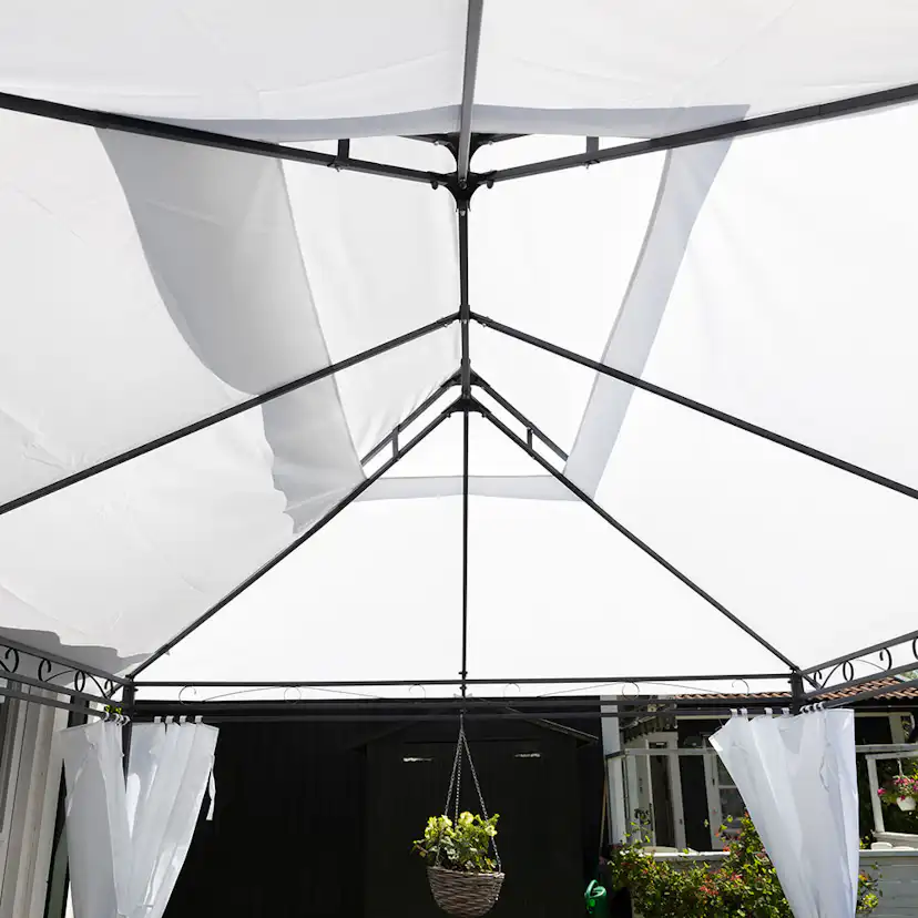 Paviljong Metalcraft med draperiväggar 3x4 m