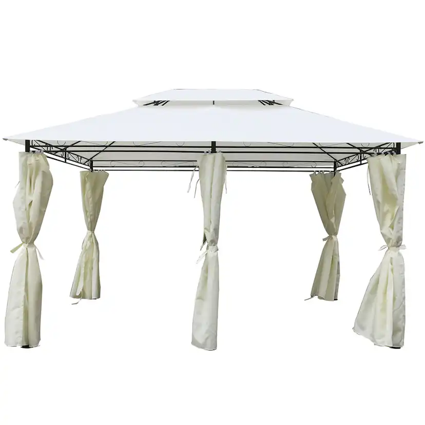 Paviljong Metalcraft med draperiväggar 3x4 m