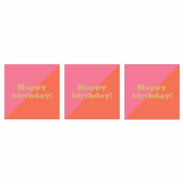 Servett Paperproducts Design Happy Birthday by Art Card 33x33 cm 3 st 20-pack