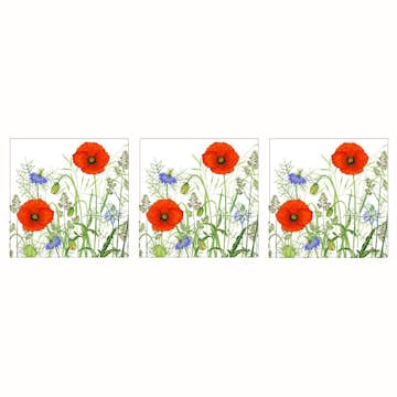 Servett Paperproducts Design Poppy Field 33x33 cm 3 st 20-pack