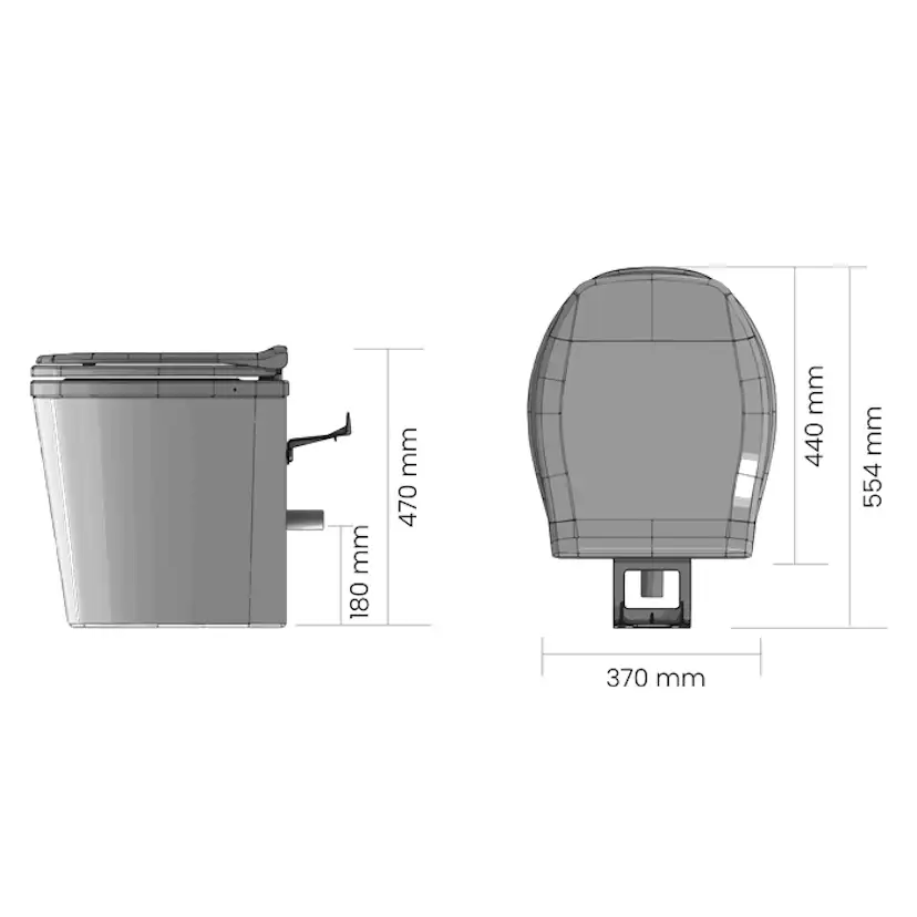 Wc separato Separett Tiny con tubo per l'urina | Toilette portatili Wc separato Separett Tiny con tubo per l'urina | Toilette portatili