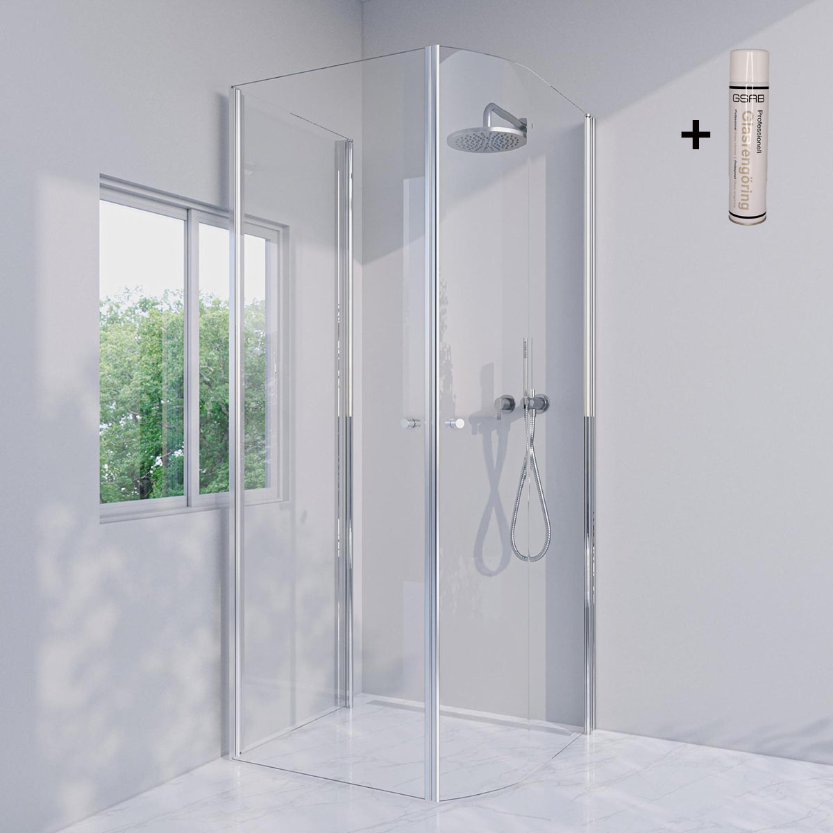 Duschhörn Invitrea Prime PH43 med Glasrengöring