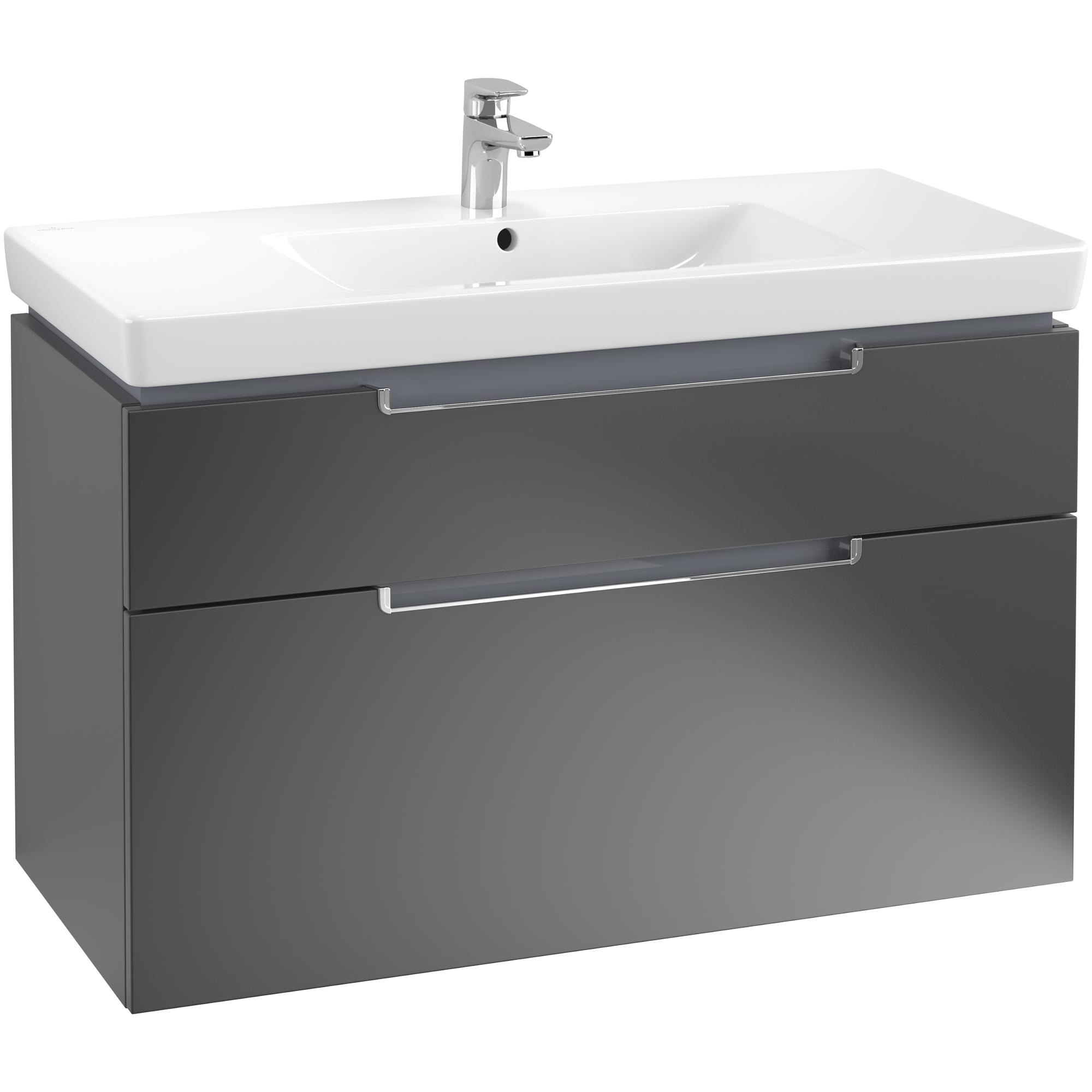 Tvättställsskåp Villeroy & Boch Subway 2.0 med 2 Lådor för Skåpstvättställ