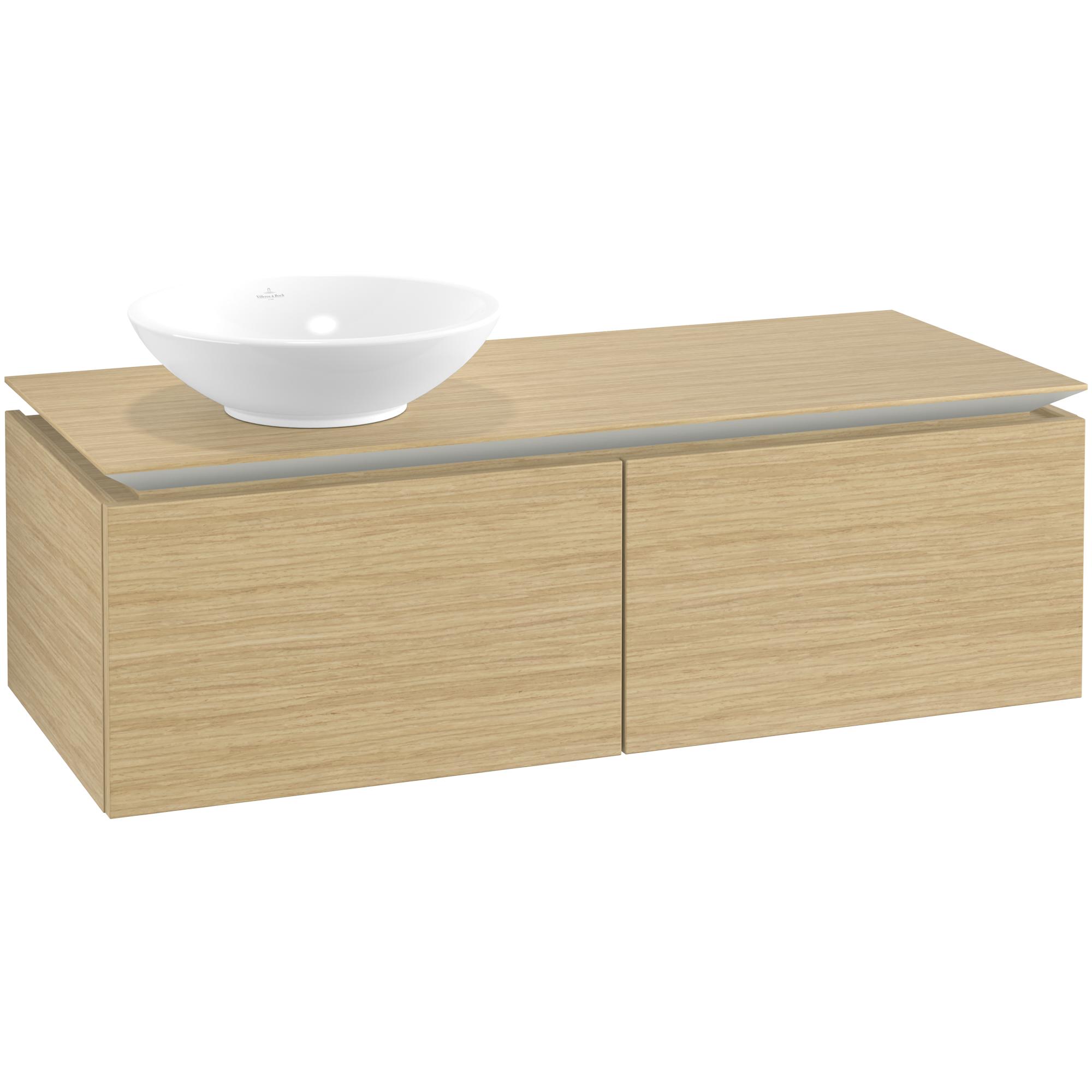 Tvättställsskåp Villeroy & Boch Legato Kompakt 1200 med 2 Lådor för Ocentrerat Ytmonterat Tvättställ