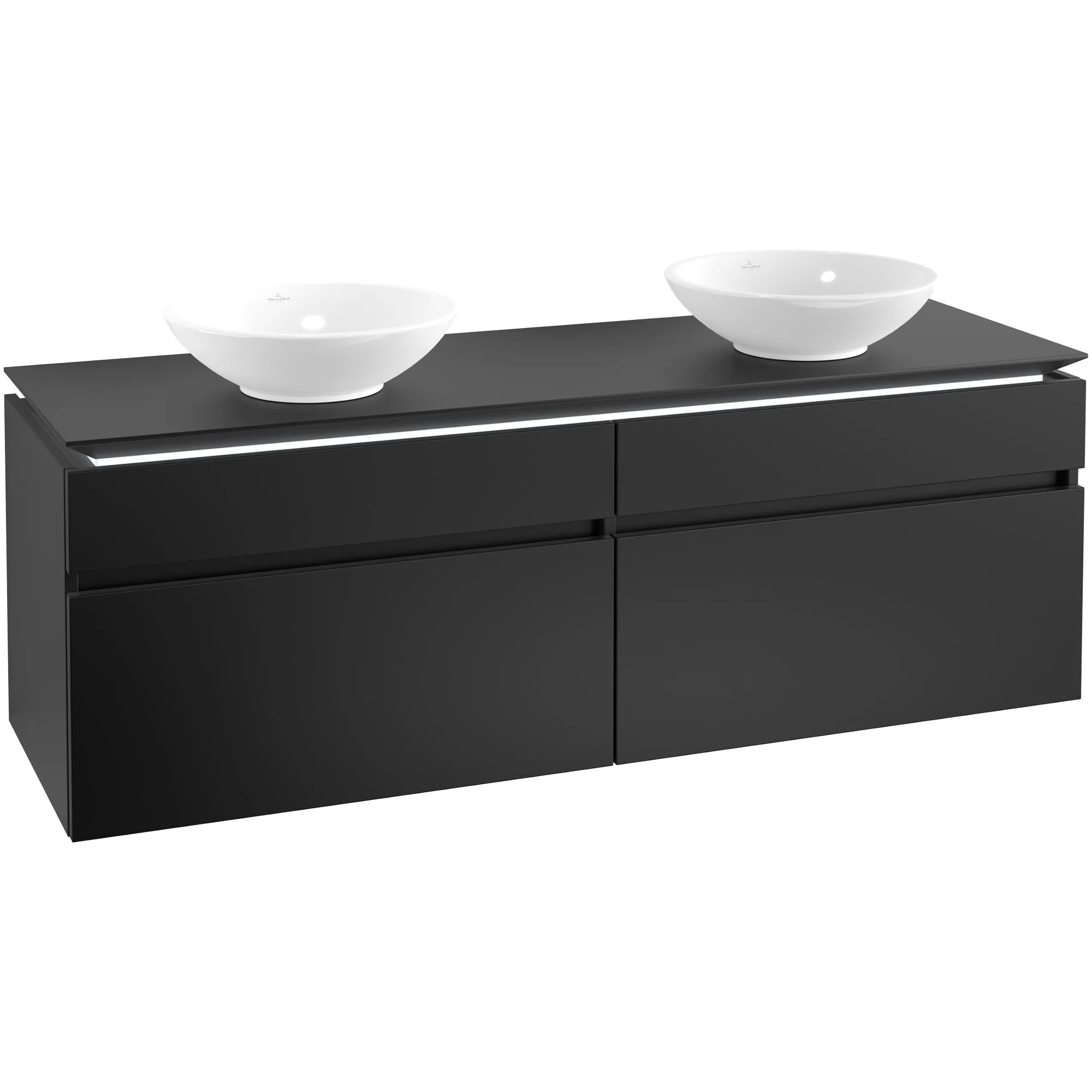 Tvättställsskåp Villeroy & Boch Legato 1600 med 4 Lådor för Två Ytmonterade Tvättställ från Övriga V&B Serier