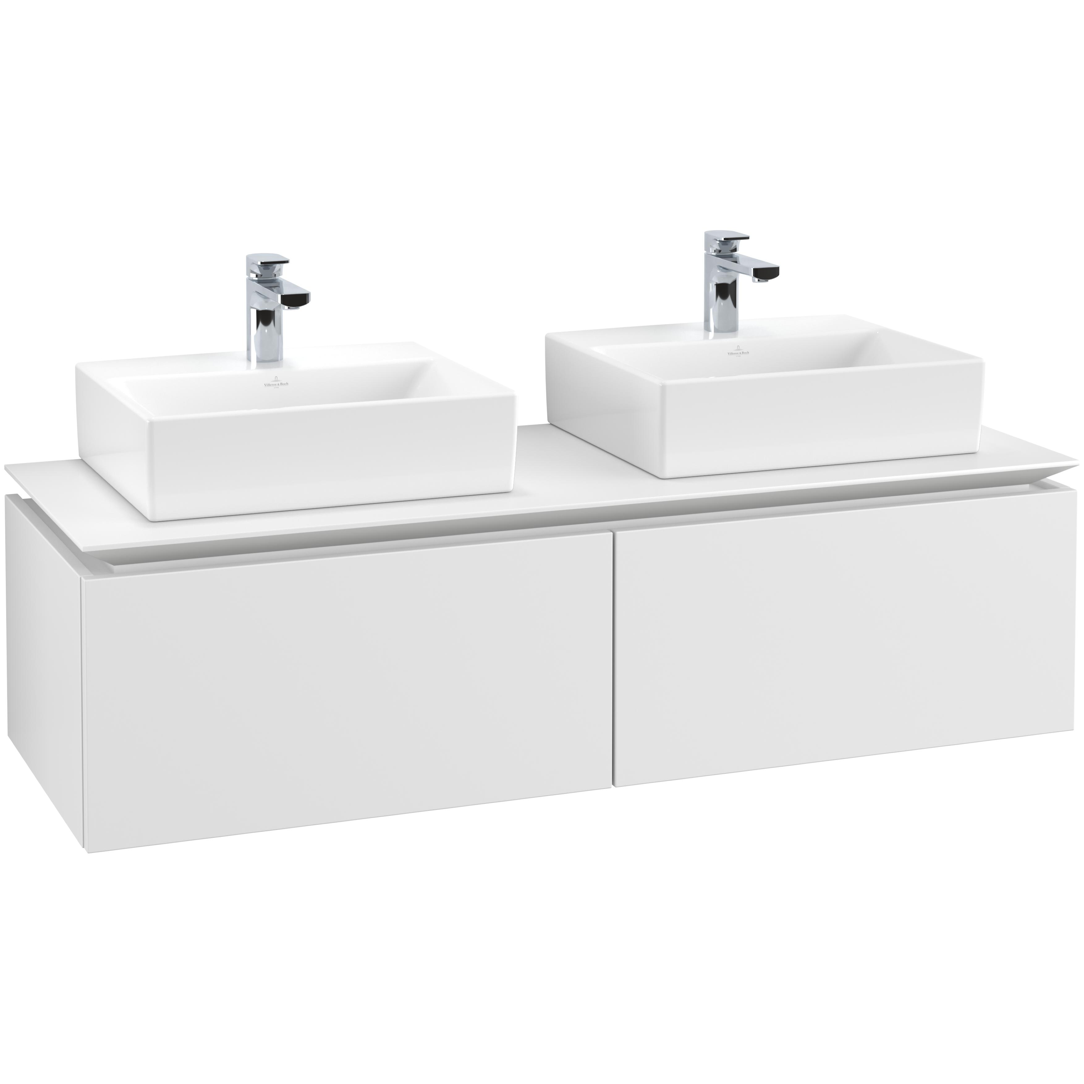 Tvättställsskåp Villeroy & Boch Legato Kompakt 1400 med 2 Lådor för Två Tvättställ