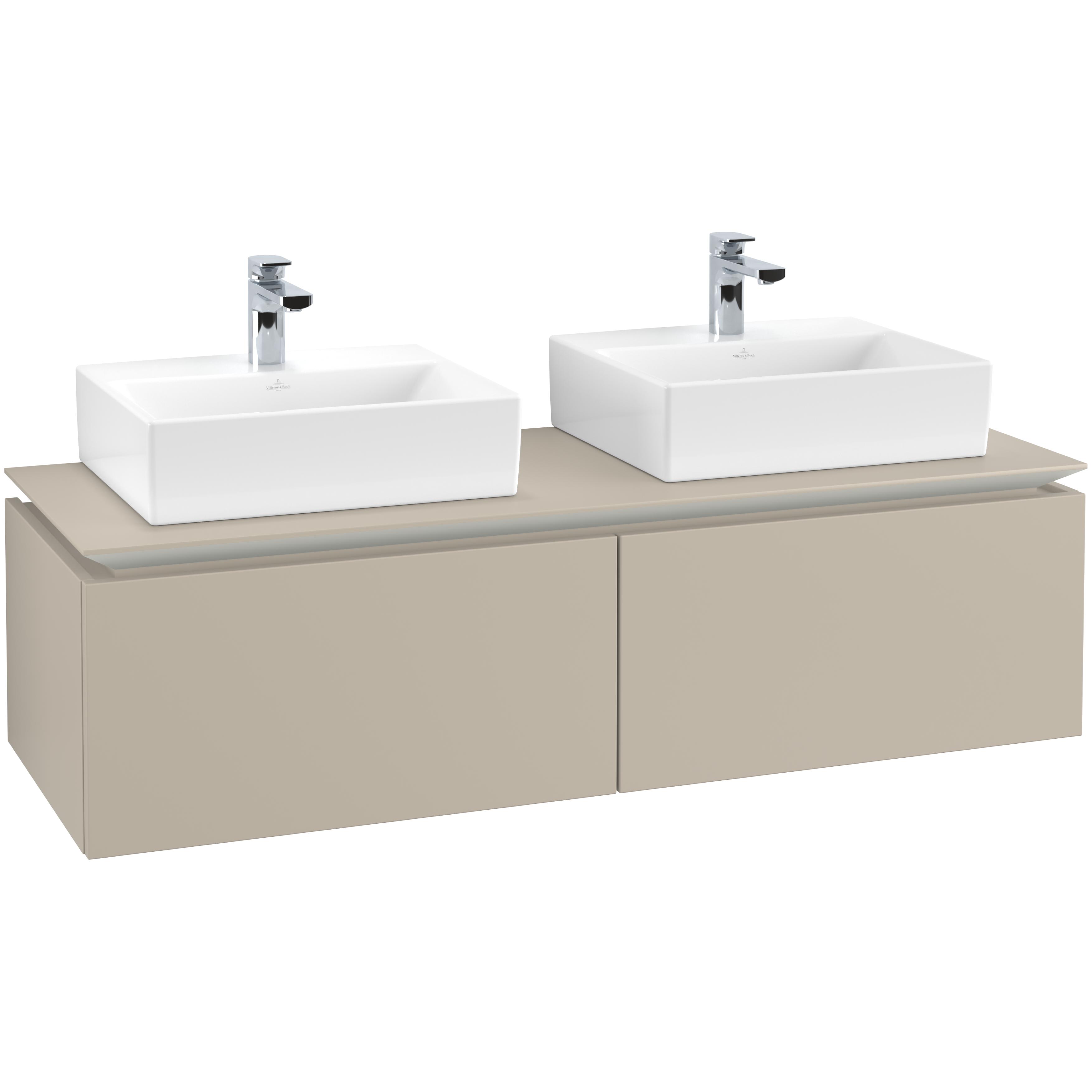 Tvättställsskåp Villeroy & Boch Legato Kompakt 1400 med 2 Lådor för Två Tvättställ