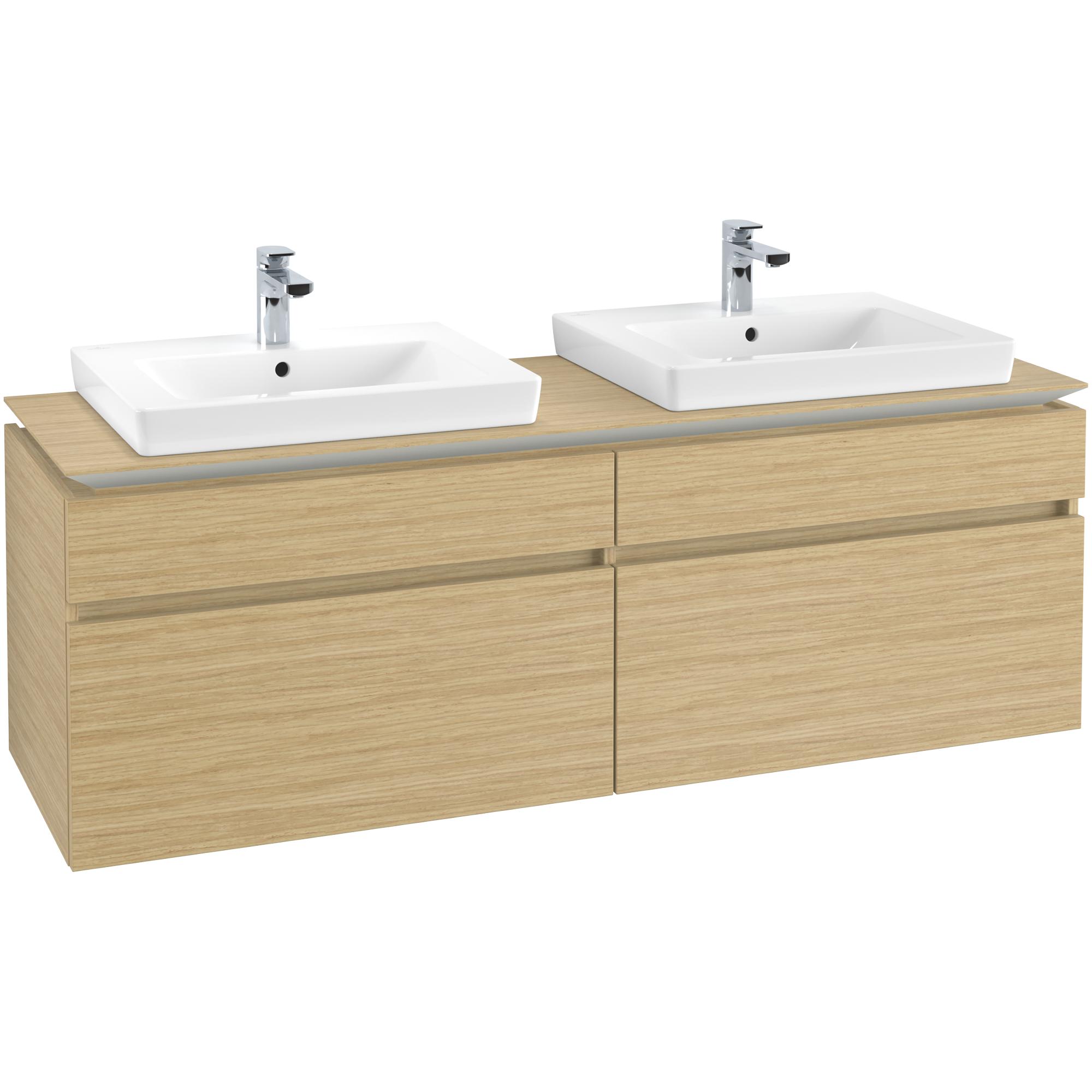 Tvättställsskåp Villeroy & Boch Legato 1600 med 4 Lådor för Två Tvättställ från Finion & Subway