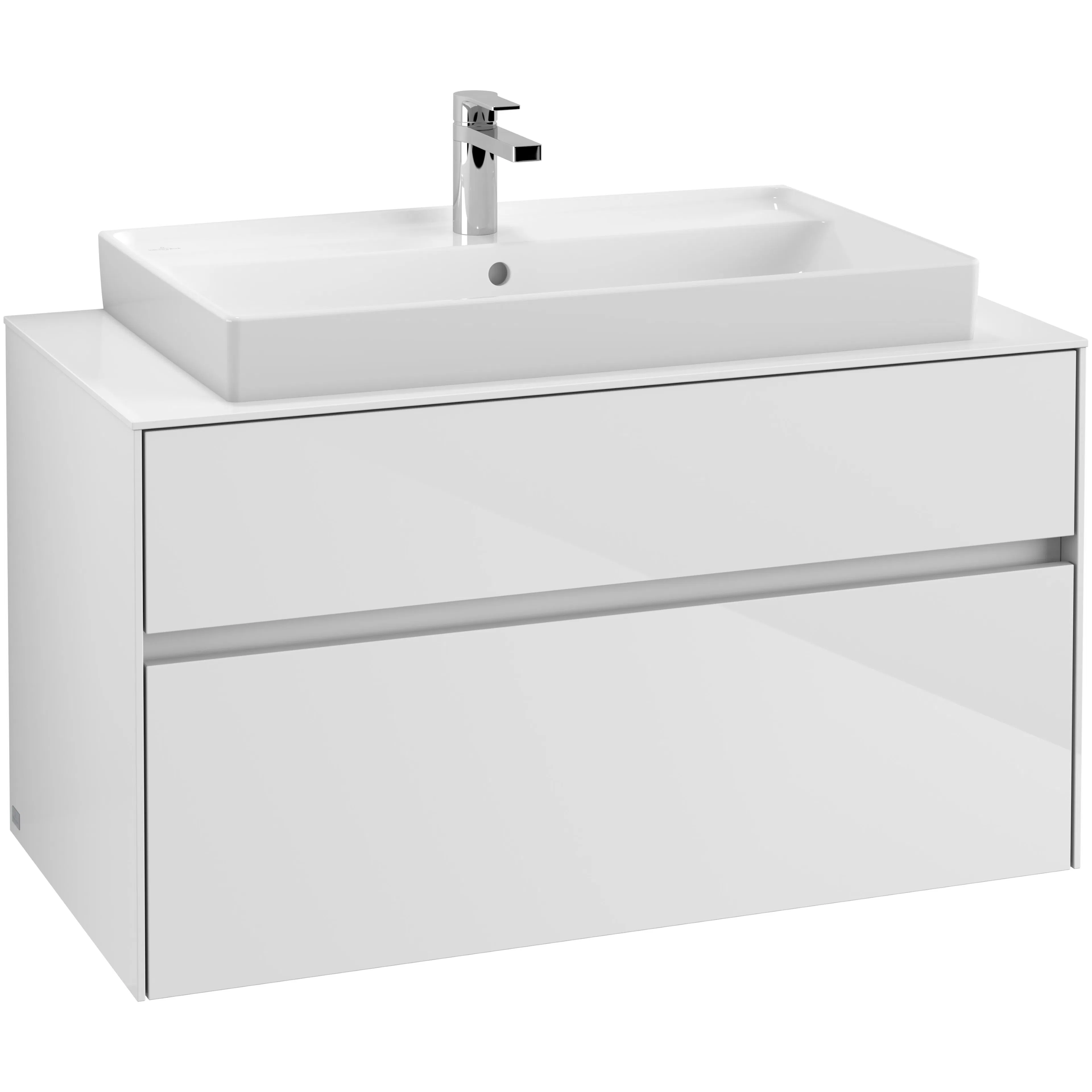 Tvättställsskåp Villeroy & Boch Collaro 100 cm med 2 Lådor för Ovanpåliggande Skåpstvättställ