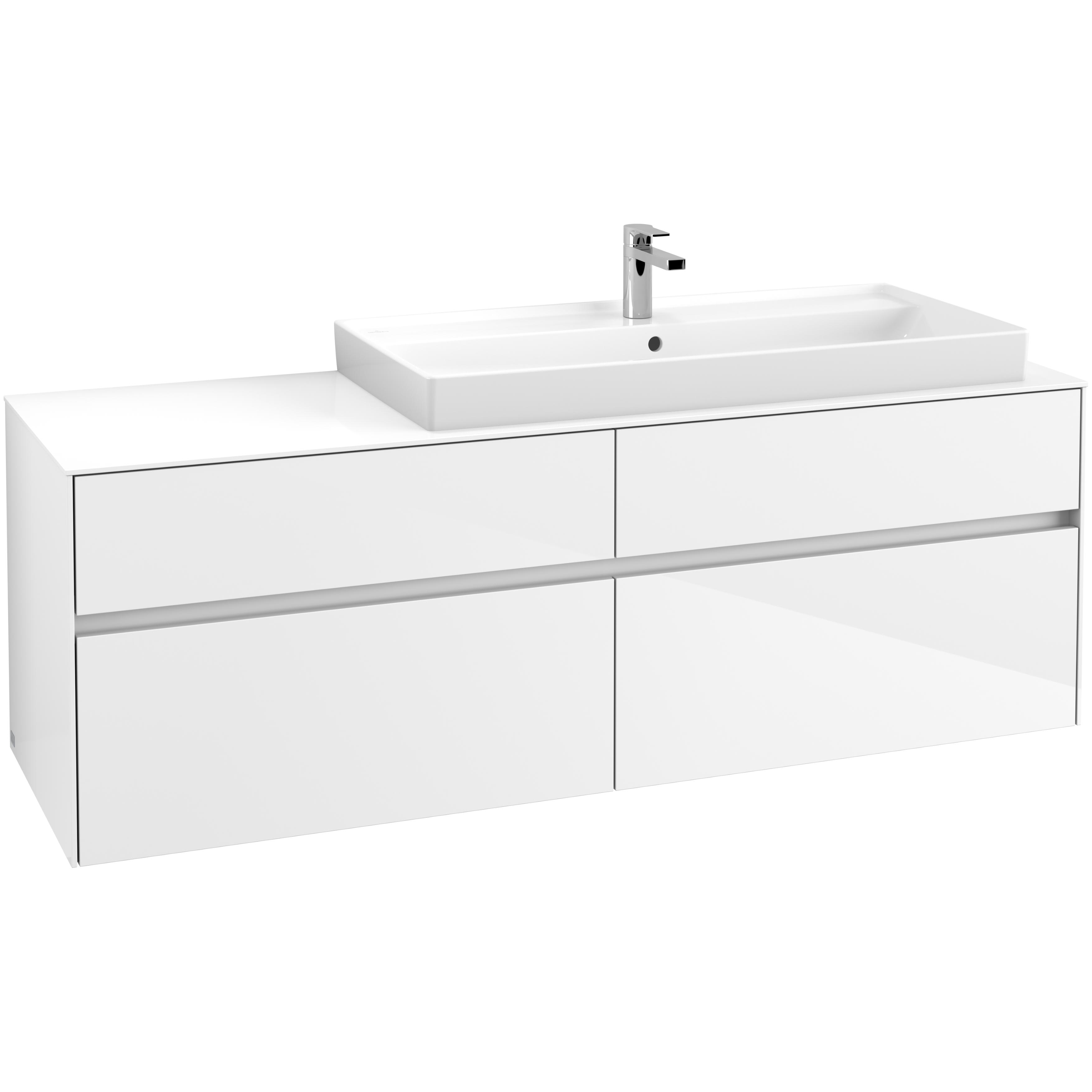 Tvättställsskåp Villeroy & Boch Collaro 160 cm med 4 Lådor för Ovanpåliggande Skåpstvättställ