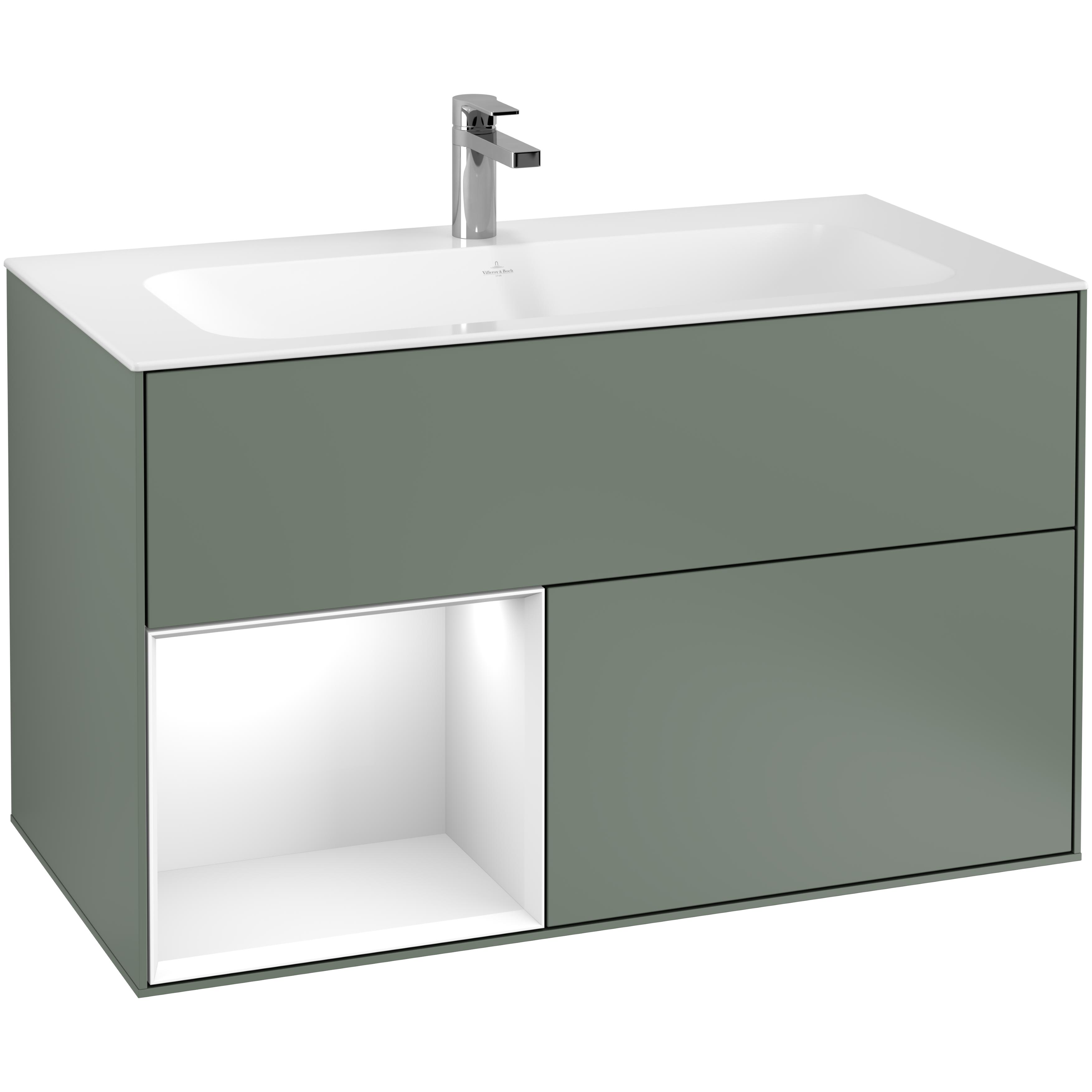 Tvättställsskåp Villeroy & Boch Finion med 2 Lådor och Hylla för Inbyggt Tvättställ