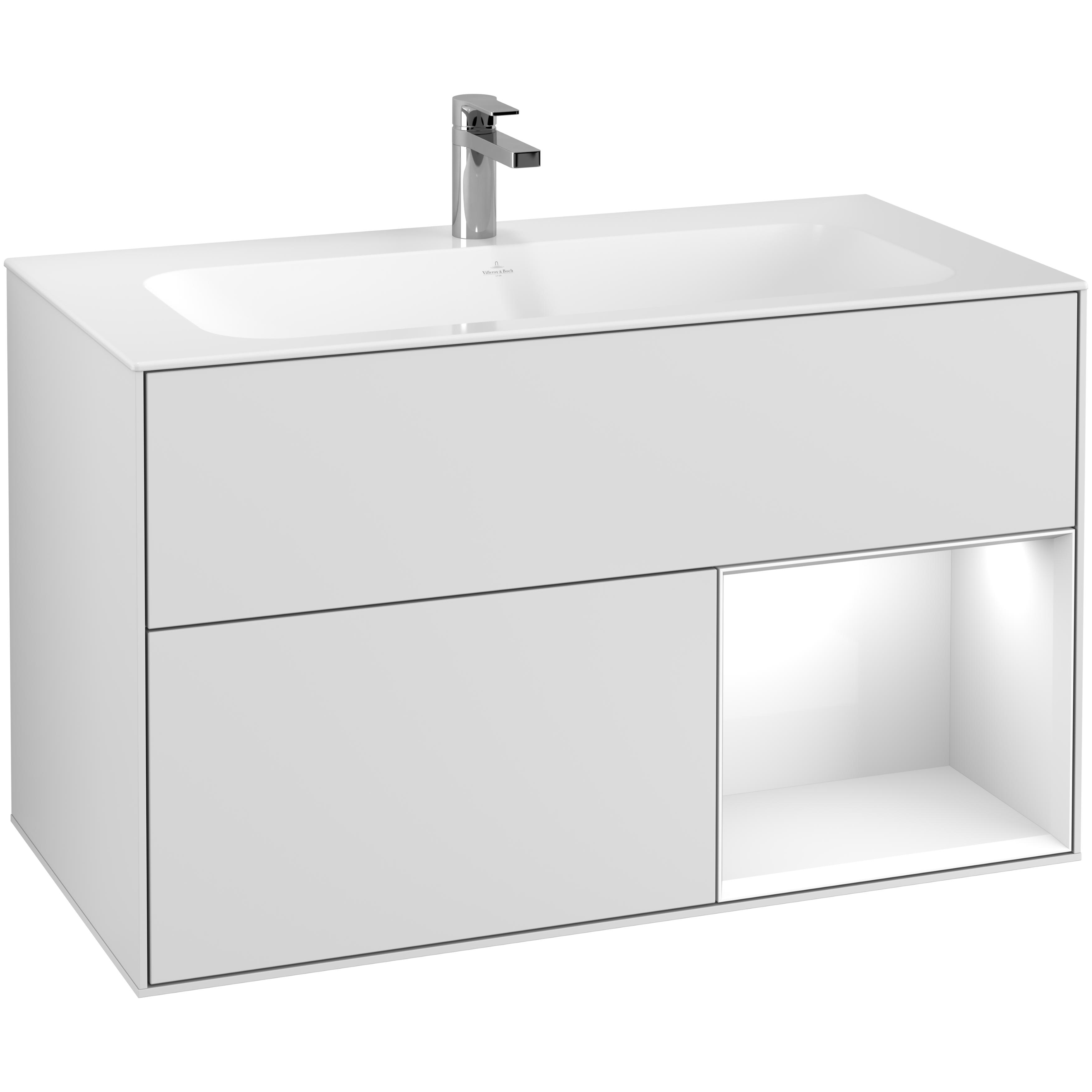 Tvättställsskåp Villeroy & Boch Finion med 2 Lådor och Hylla för Inbyggt Tvättställ