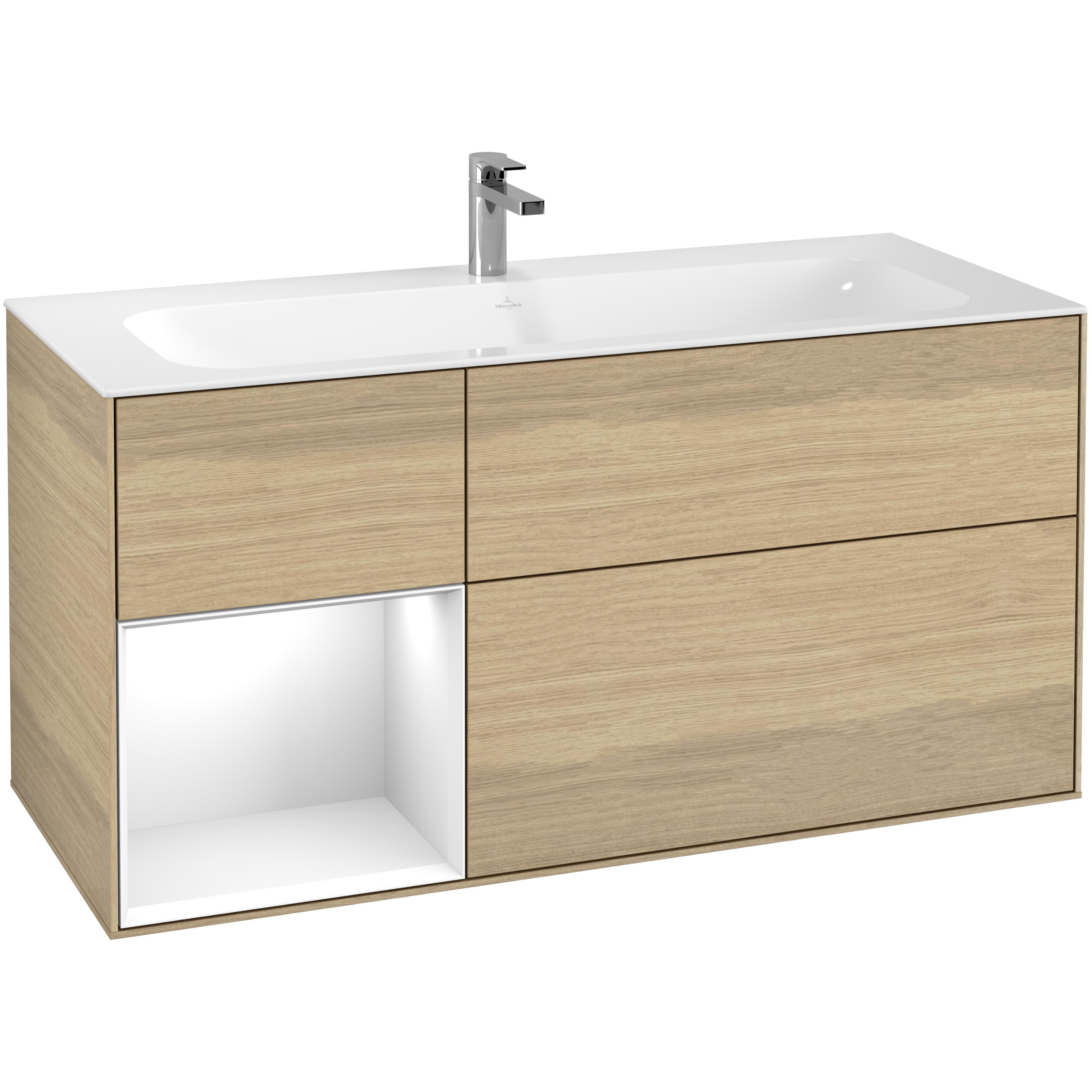 Tvättställsskåp Villeroy & Boch Finion med 3 Lådor och Hylla för Inbyggt Tvättställ