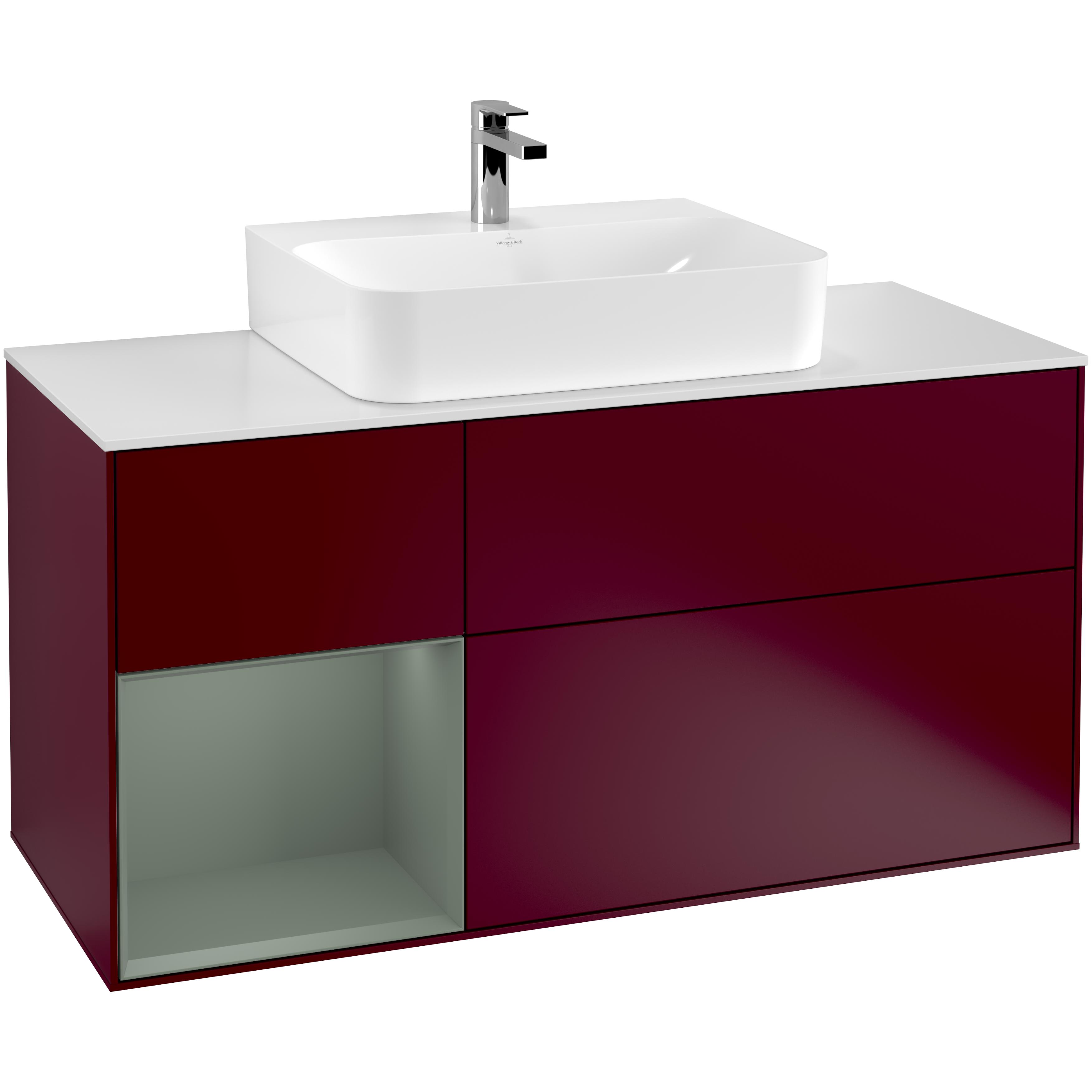 Tvättställsskåp Villeroy & Boch Finion med 3 Lådor Hylla och Bänkskiva för Centrerat Tvättställ