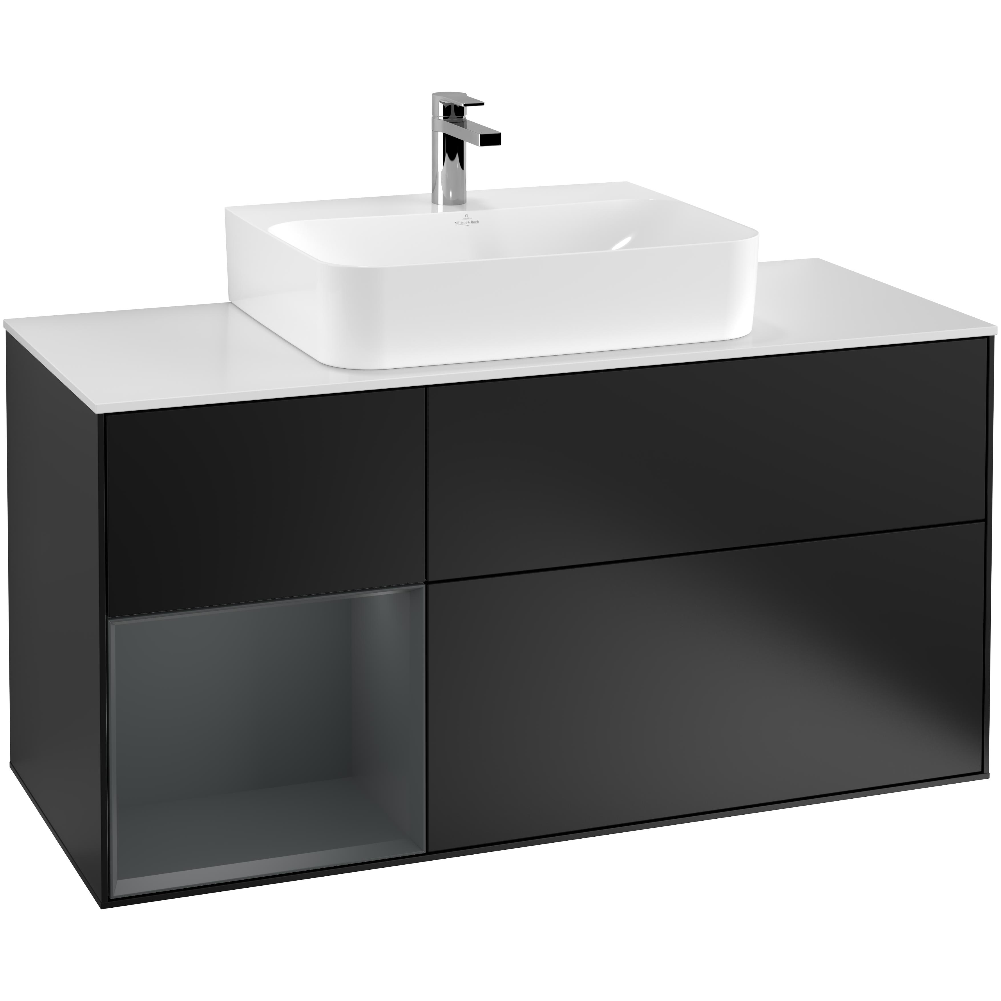 Tvättställsskåp Villeroy & Boch Finion med 3 Lådor Hylla och Bänkskiva för Centrerat Tvättställ