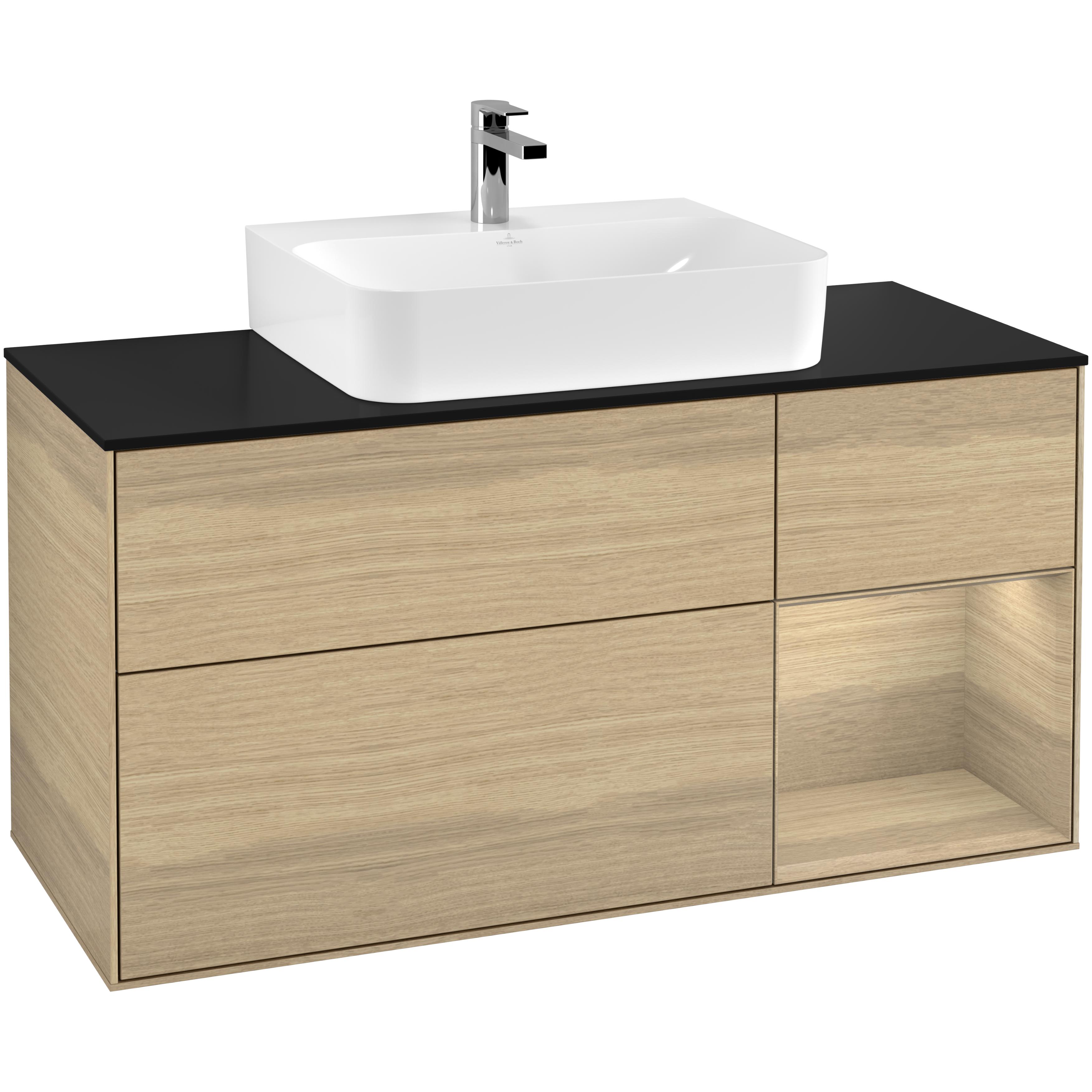 Tvättställsskåp Villeroy & Boch Finion med 3 Lådor Hylla och Bänkskiva för Centrerat Tvättställ