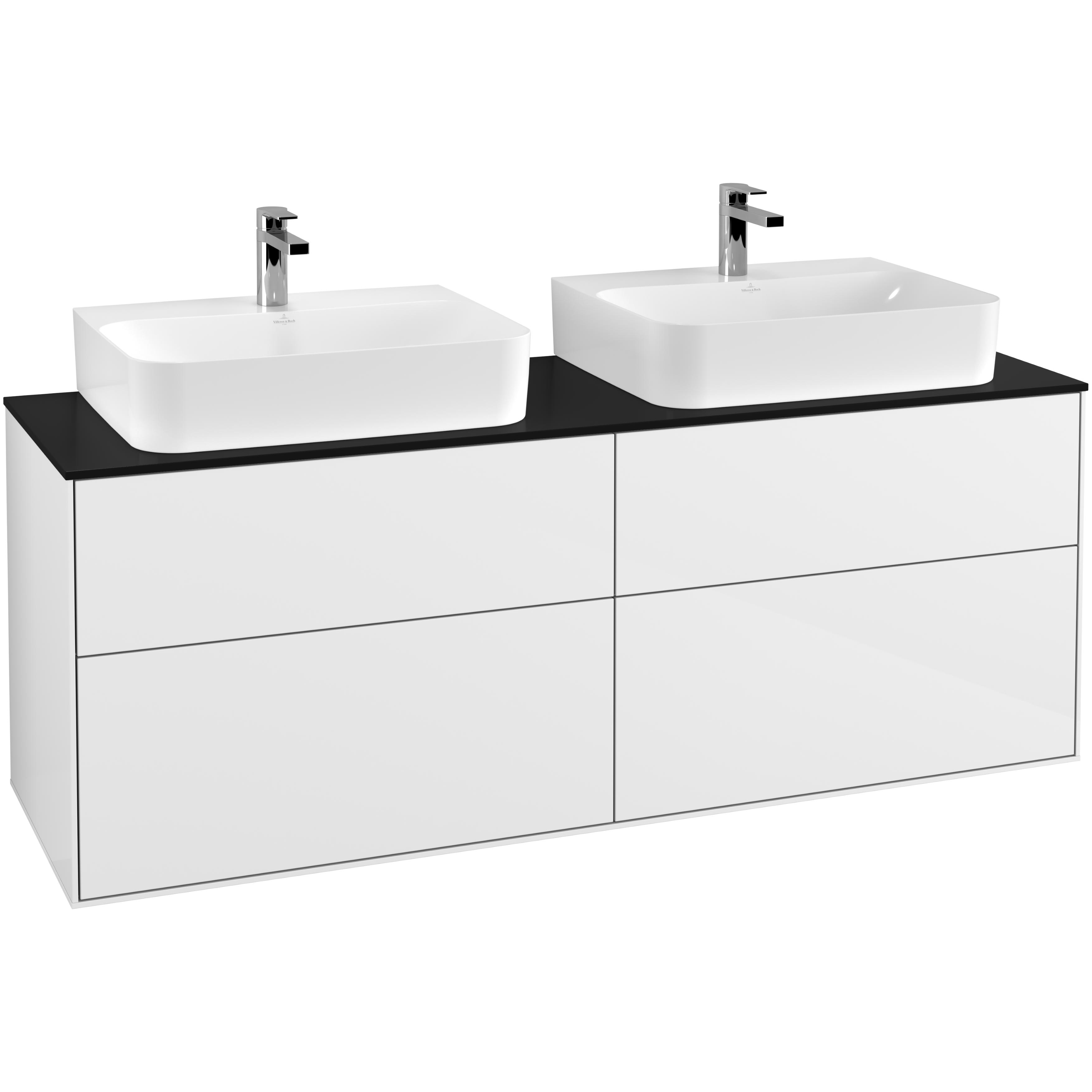 Tvättställsskåp Villeroy & Boch Finion med 4 Lådor och Bänkskiva för Två Tvättställ