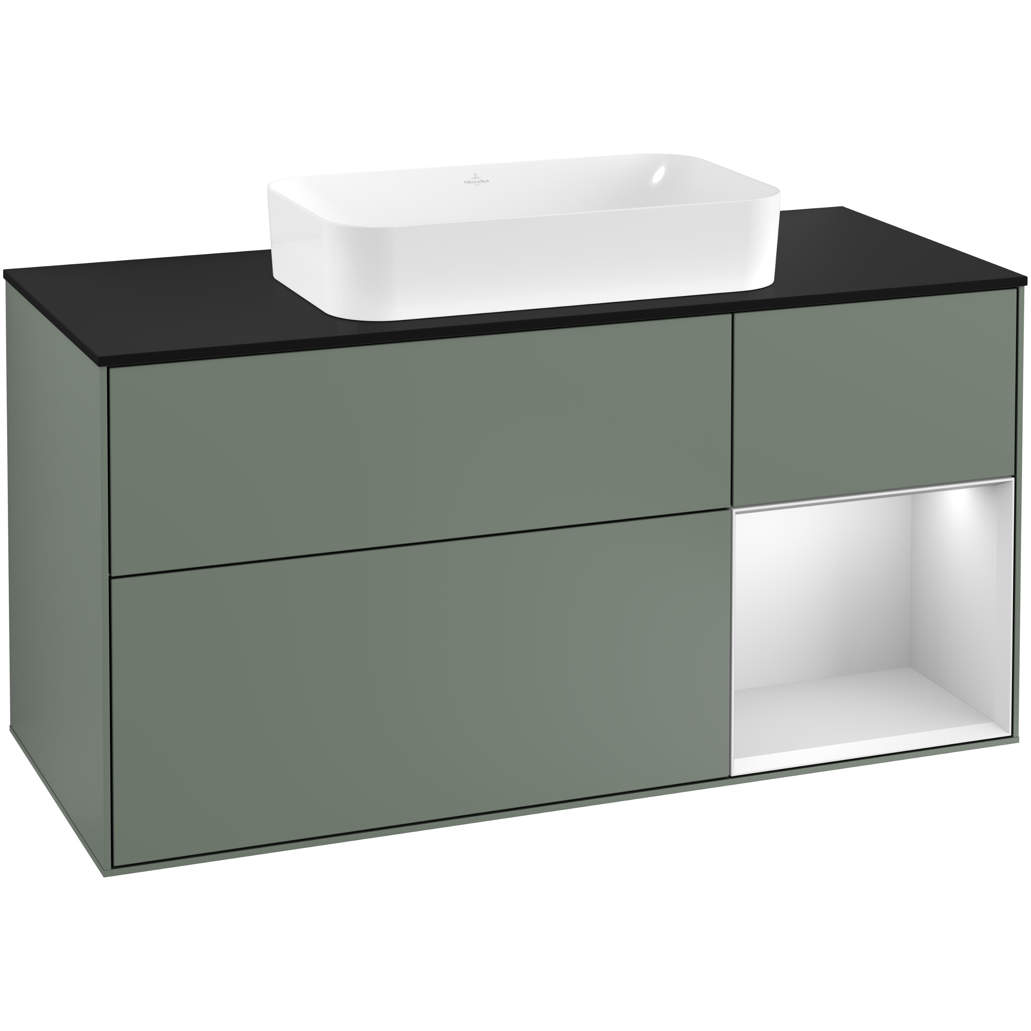 Tvättställsskåp Villeroy & Boch Finion med 3 Lådor Hylla och Bänkskiva för Fristående Tvättställ