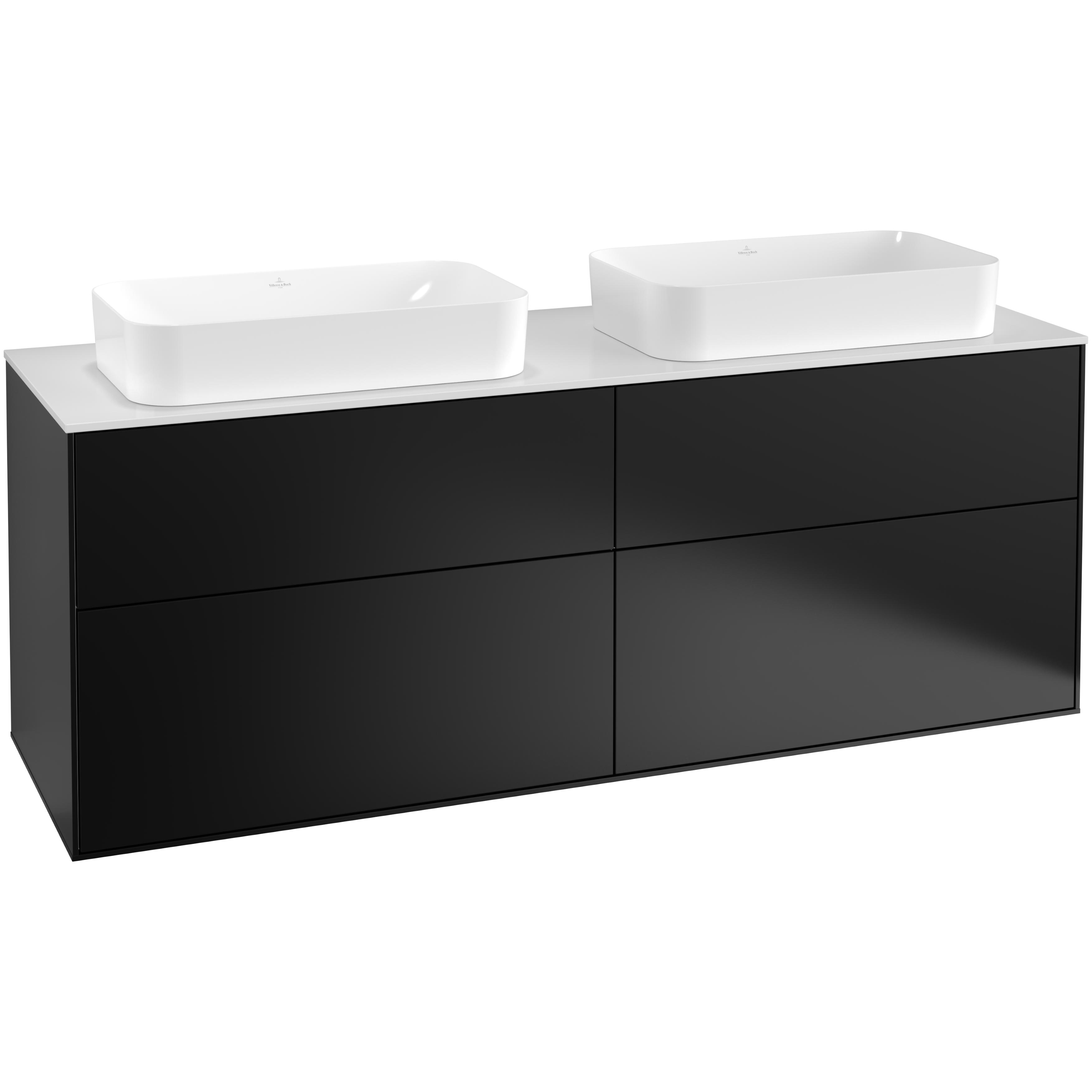 Tvättställsskåp Villeroy & Boch Finion med 4 Lådor och Bänkskiva för Två Fristående Tvättställ