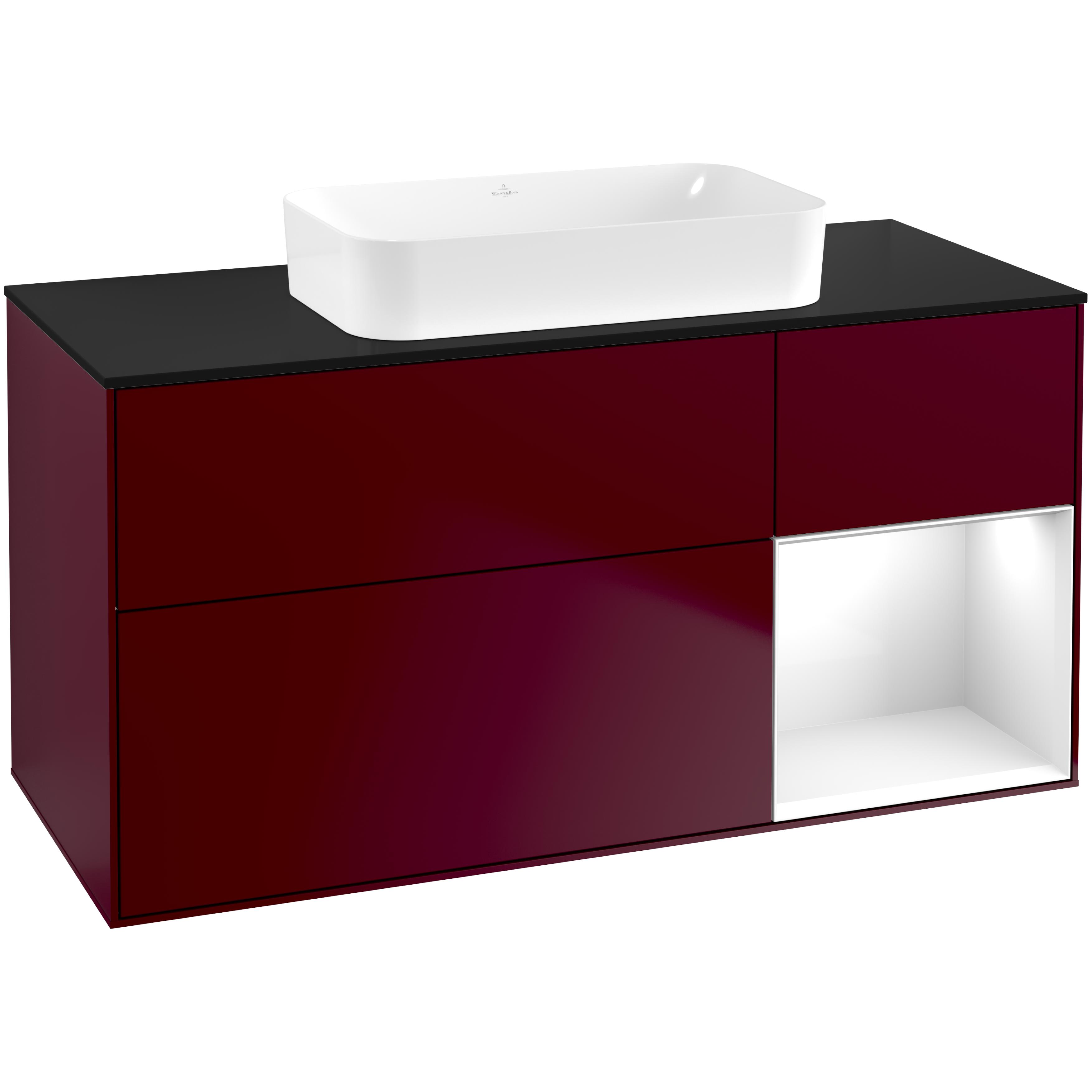 Tvättställsskåp Villeroy & Boch Finion med 3 Lådor Hylla och Bänkskiva för Fristående Tvättställ