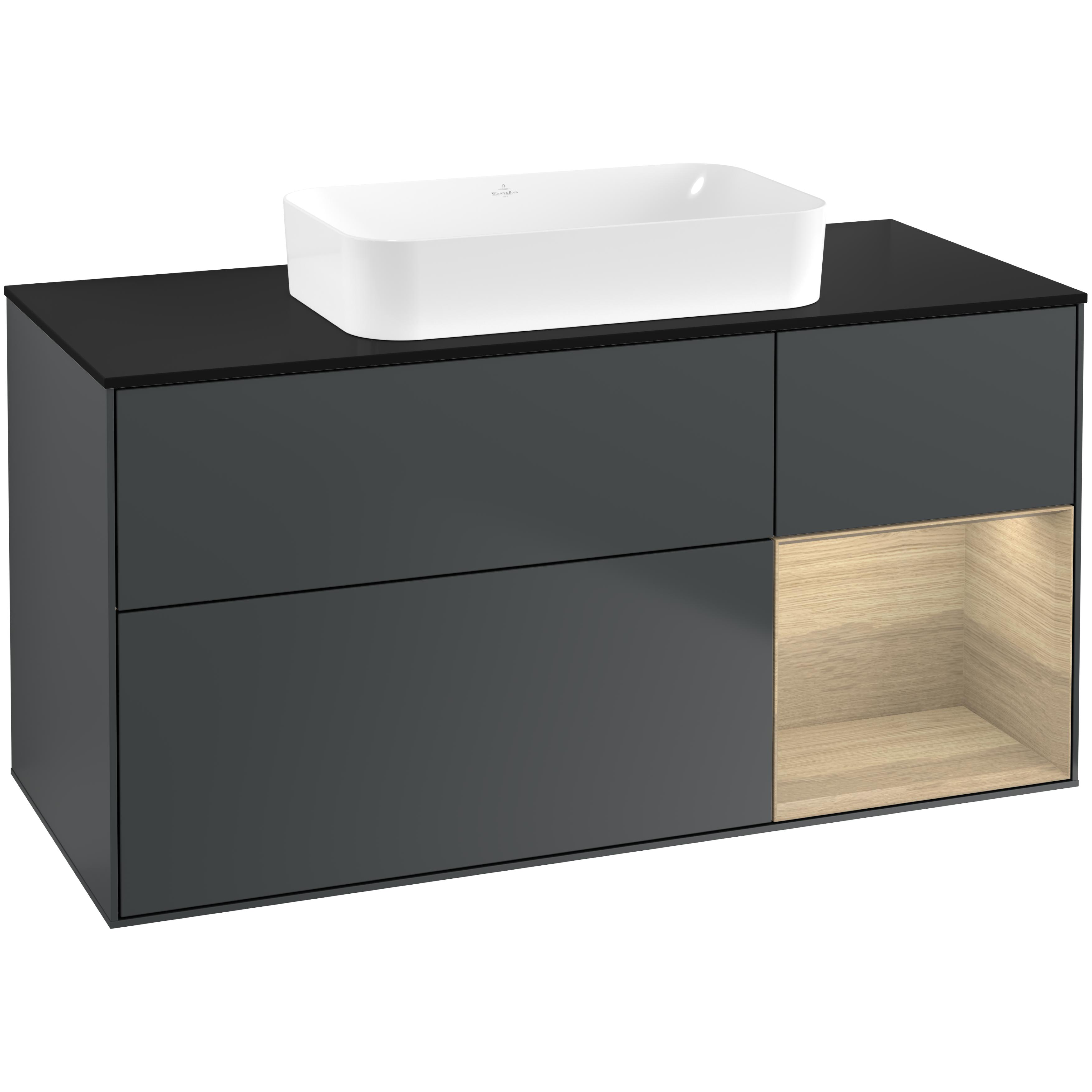 Tvättställsskåp Villeroy & Boch Finion med 3 Lådor Hylla och Bänkskiva för Fristående Tvättställ