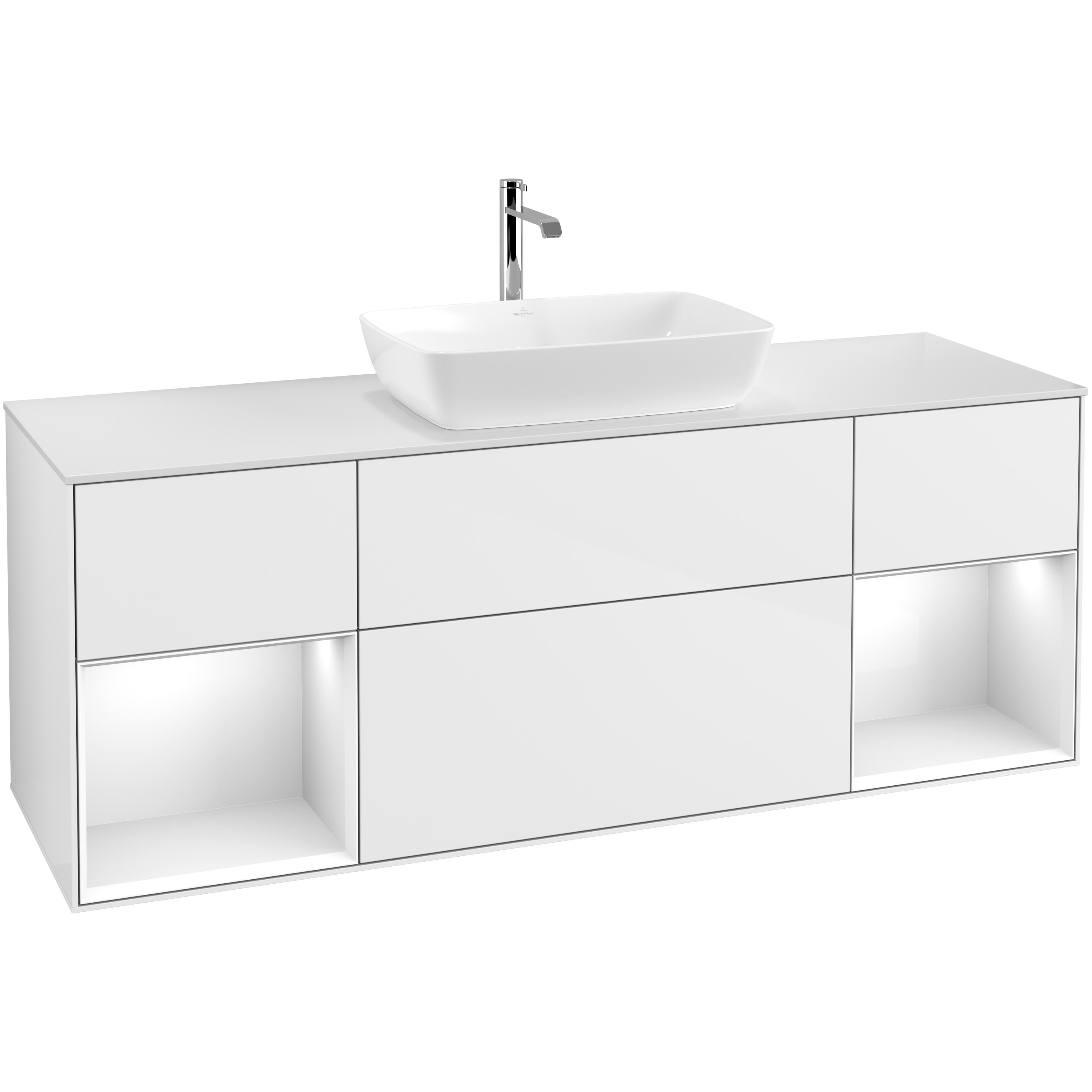 Tvättställsskåp Villeroy & Boch Finion med Två Hyllor och Bänkskiva för Fristående Tvättställ från Artis & Collaro