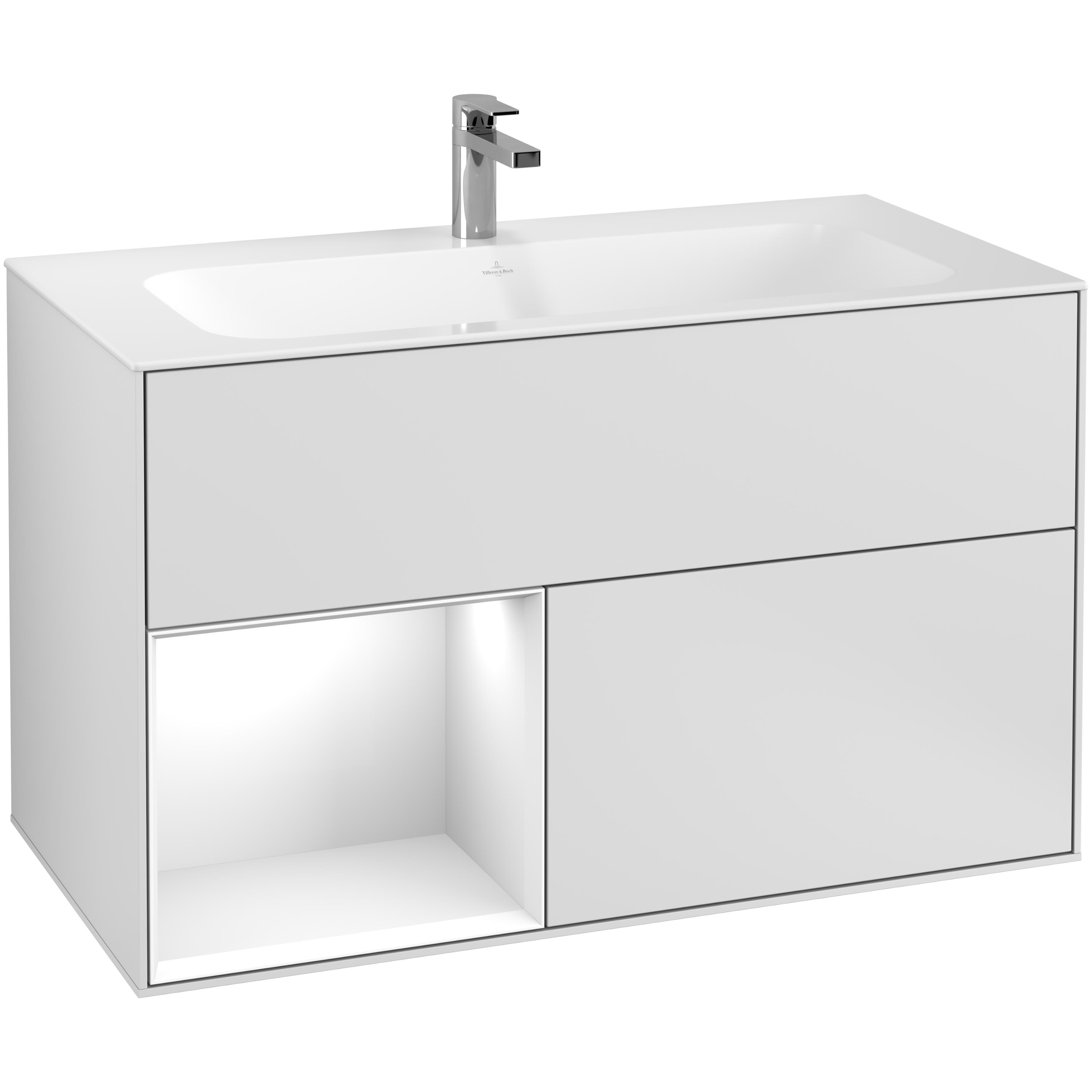 Tvättställsskåp Villeroy & Boch Finion med 2 Lådor och Hylla för Inbyggt Tvättställ