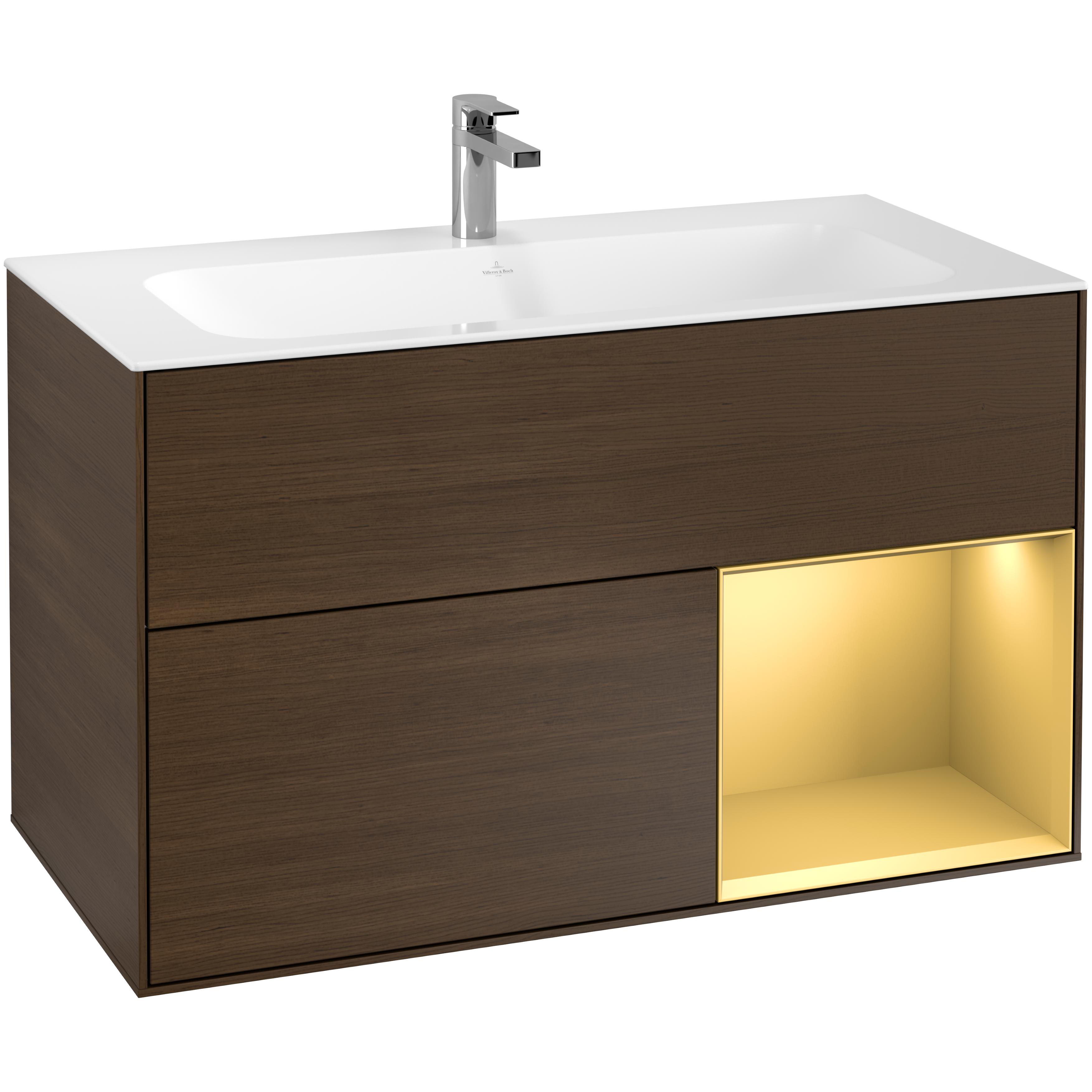 Tvättställsskåp Villeroy & Boch Finion med 2 Lådor och Hylla för Inbyggt Tvättställ