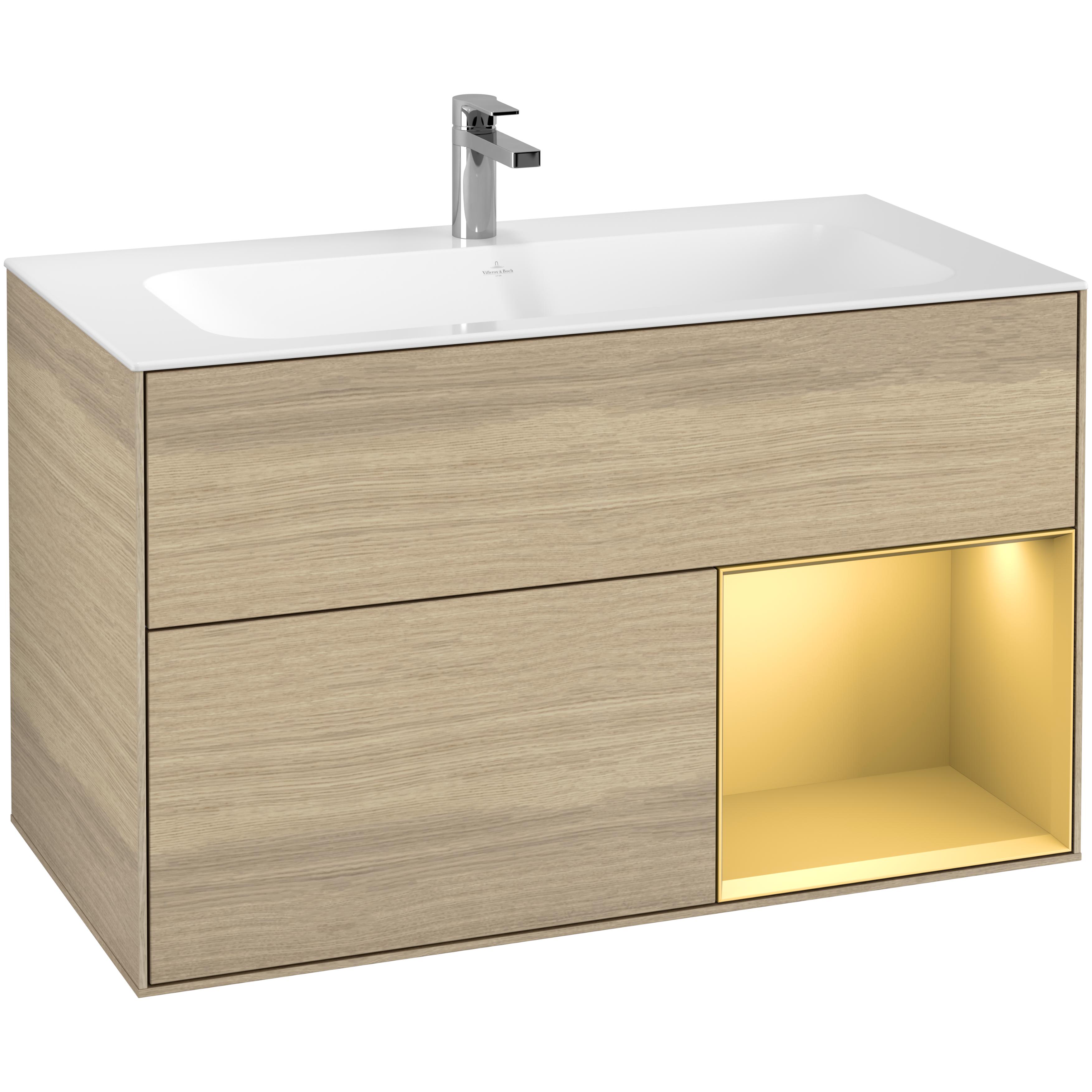 Tvättställsskåp Villeroy & Boch Finion med 2 Lådor och Hylla för Inbyggt Tvättställ