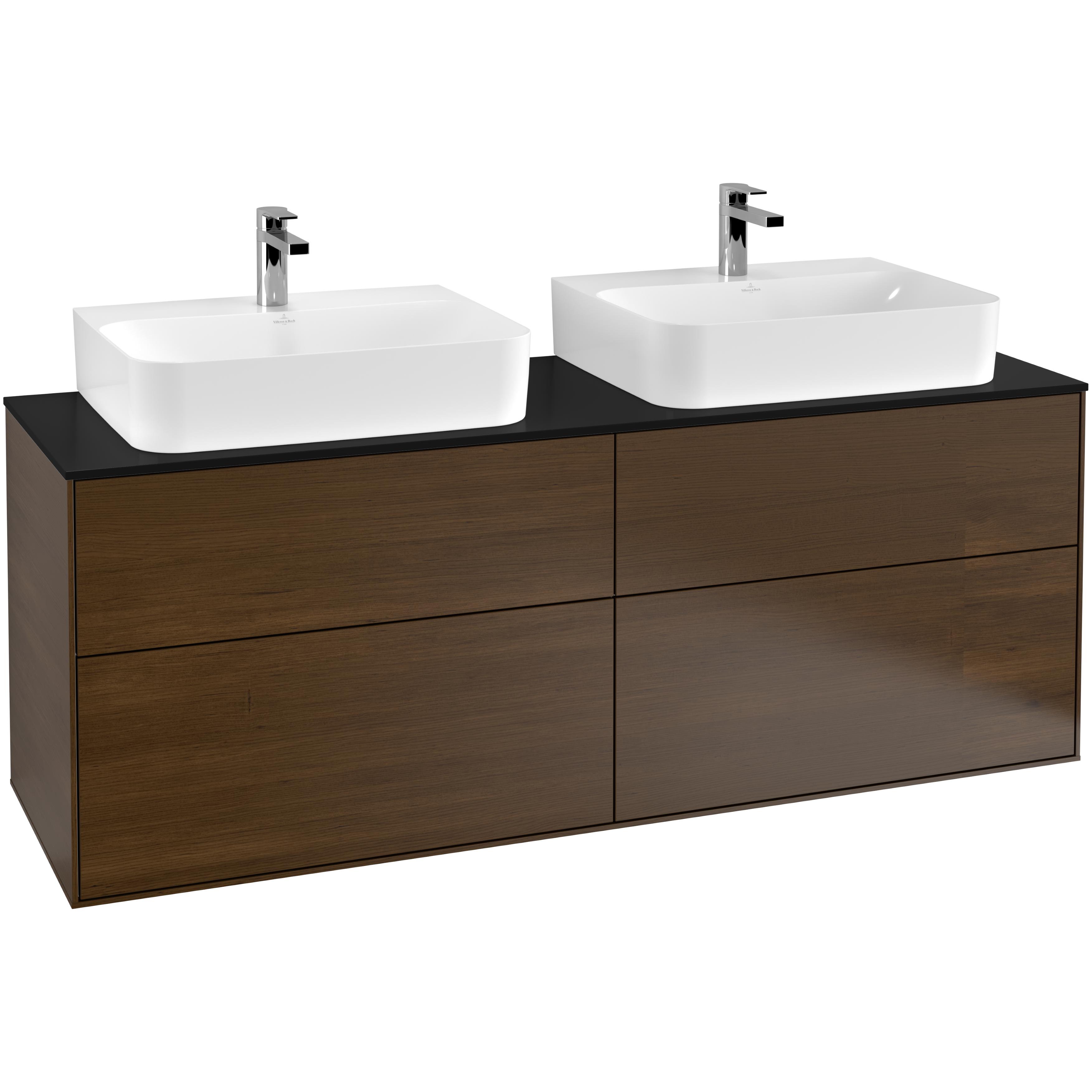 Tvättställsskåp Villeroy & Boch Finion med 4 Lådor och Bänkskiva för Två Tvättställ