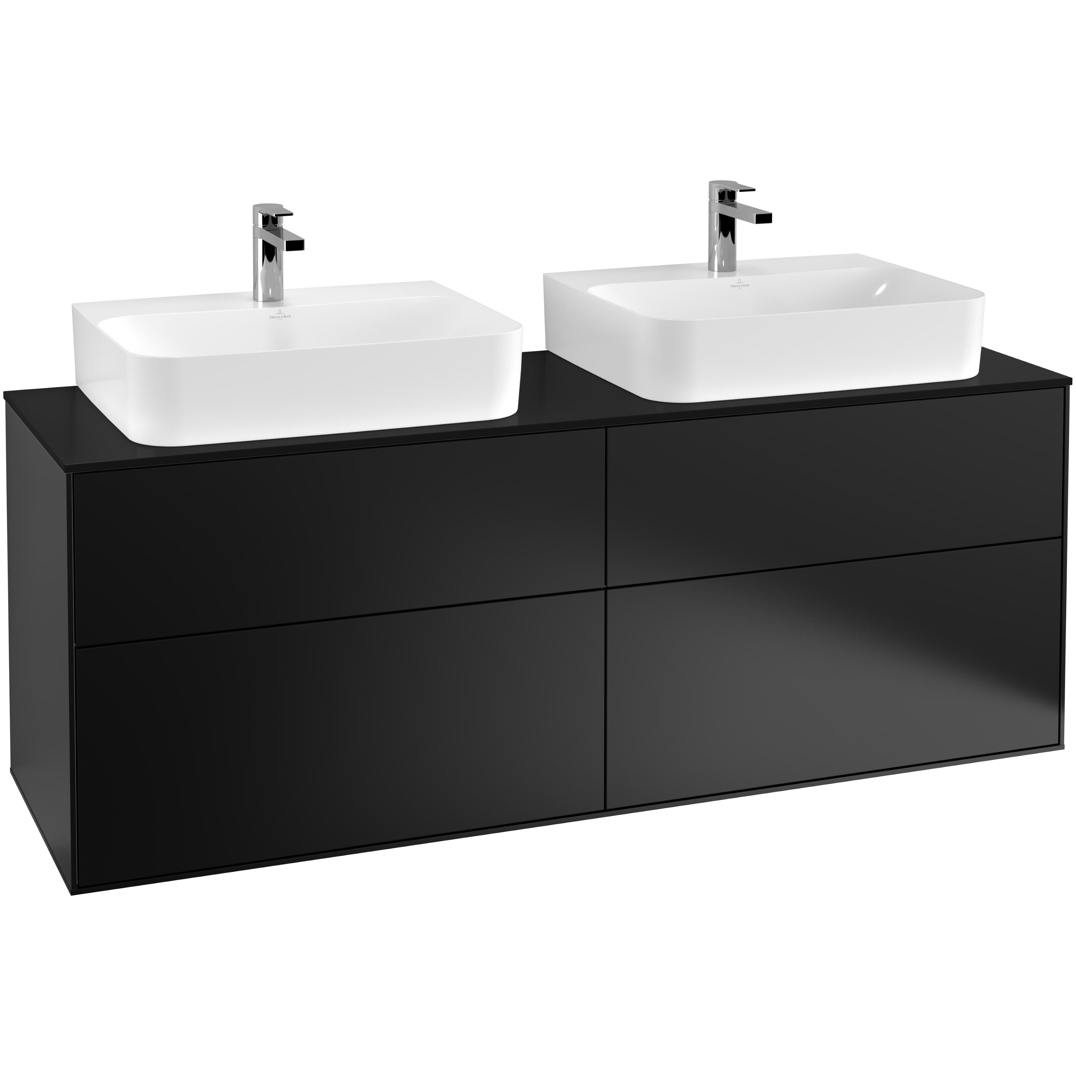 Tvättställsskåp Villeroy & Boch Finion med 4 Lådor och Bänkskiva för Två Tvättställ