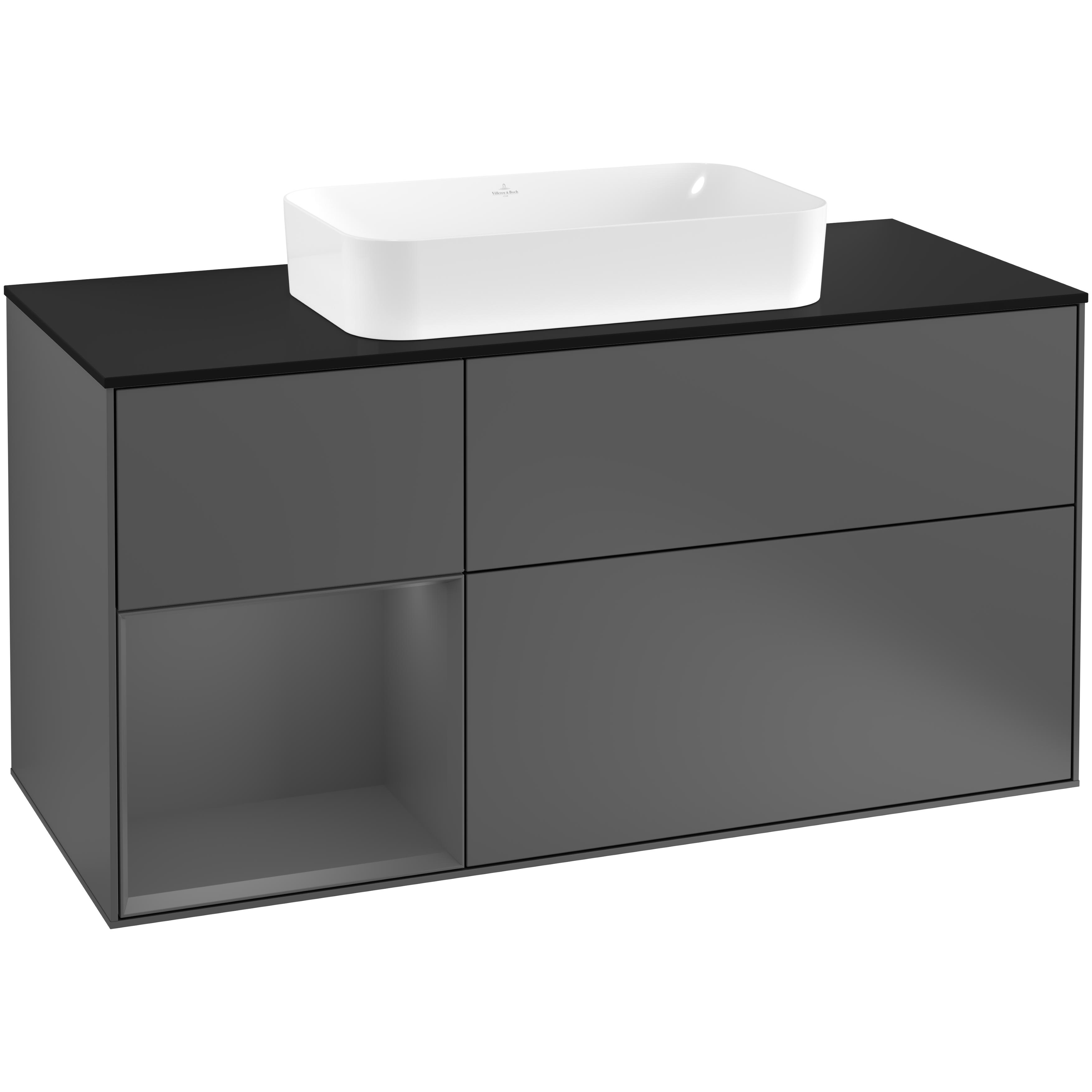 Tvättställsskåp Villeroy & Boch Finion med 3 Lådor Hylla och Bänkskiva för Fristående Tvättställ