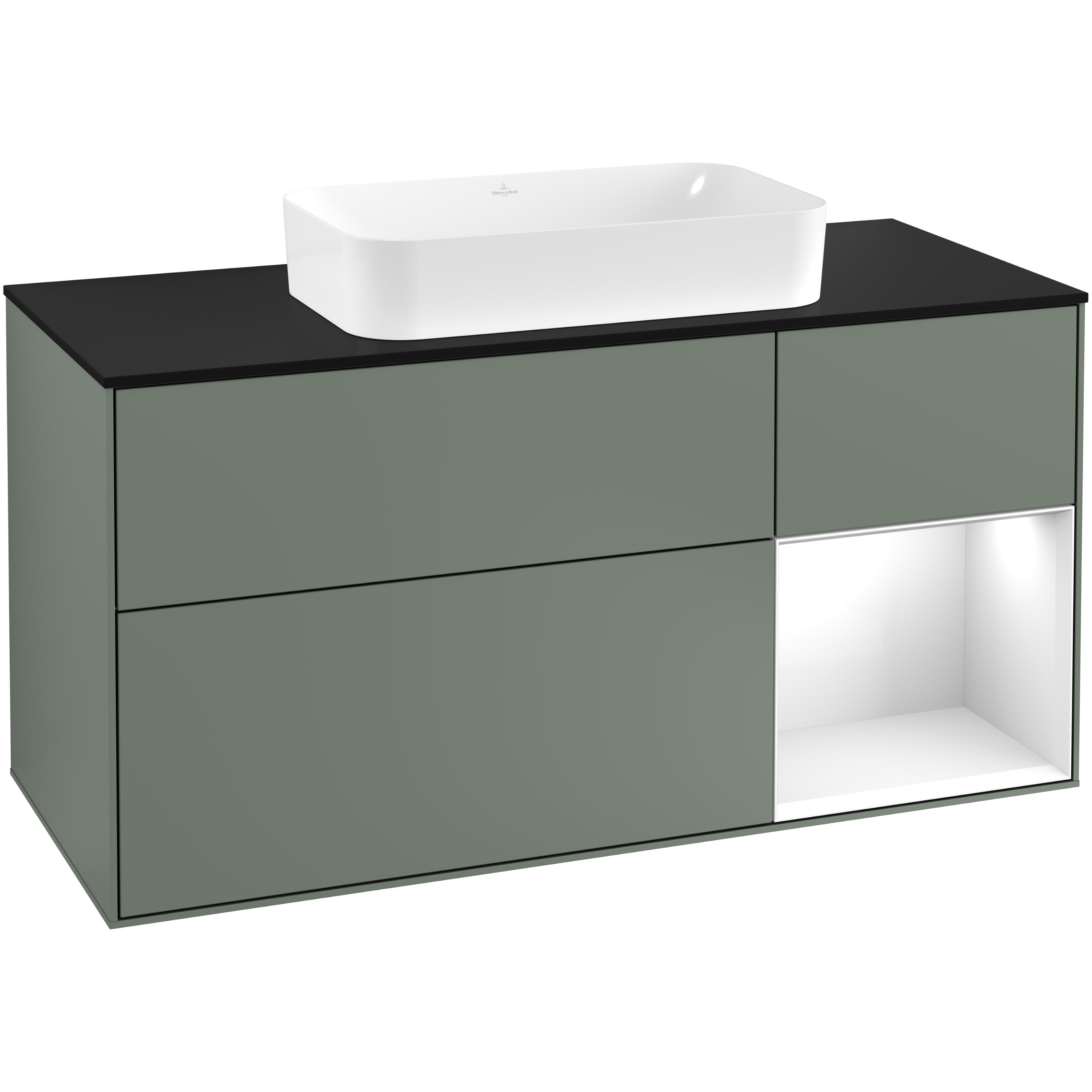 Tvättställsskåp Villeroy & Boch Finion med 3 Lådor Hylla och Bänkskiva för Fristående Tvättställ