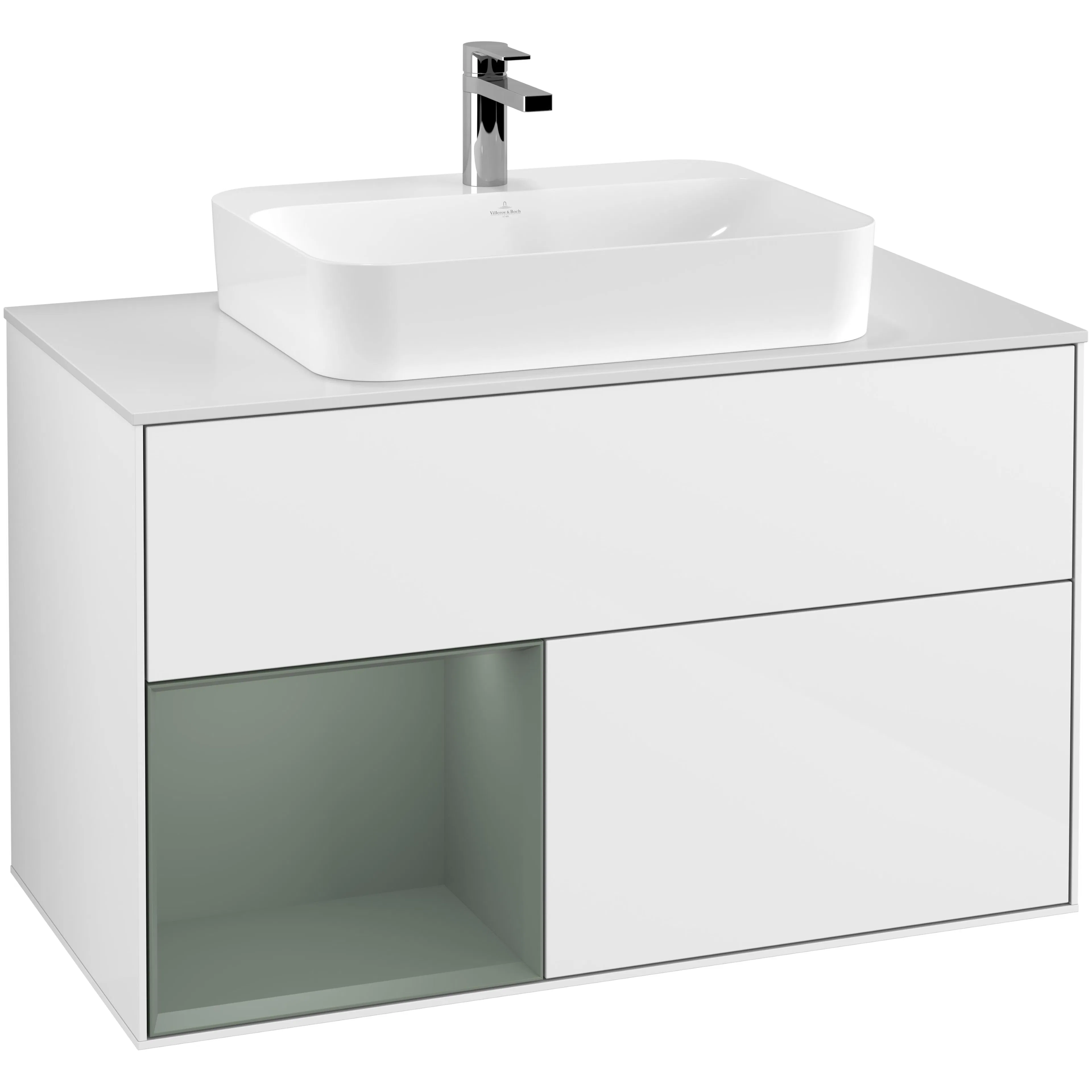 Tvättställsskåp Villeroy & Boch Finion med 2 Lådor Hylla och Bänkskiva för Ytmonterat Tvättställ