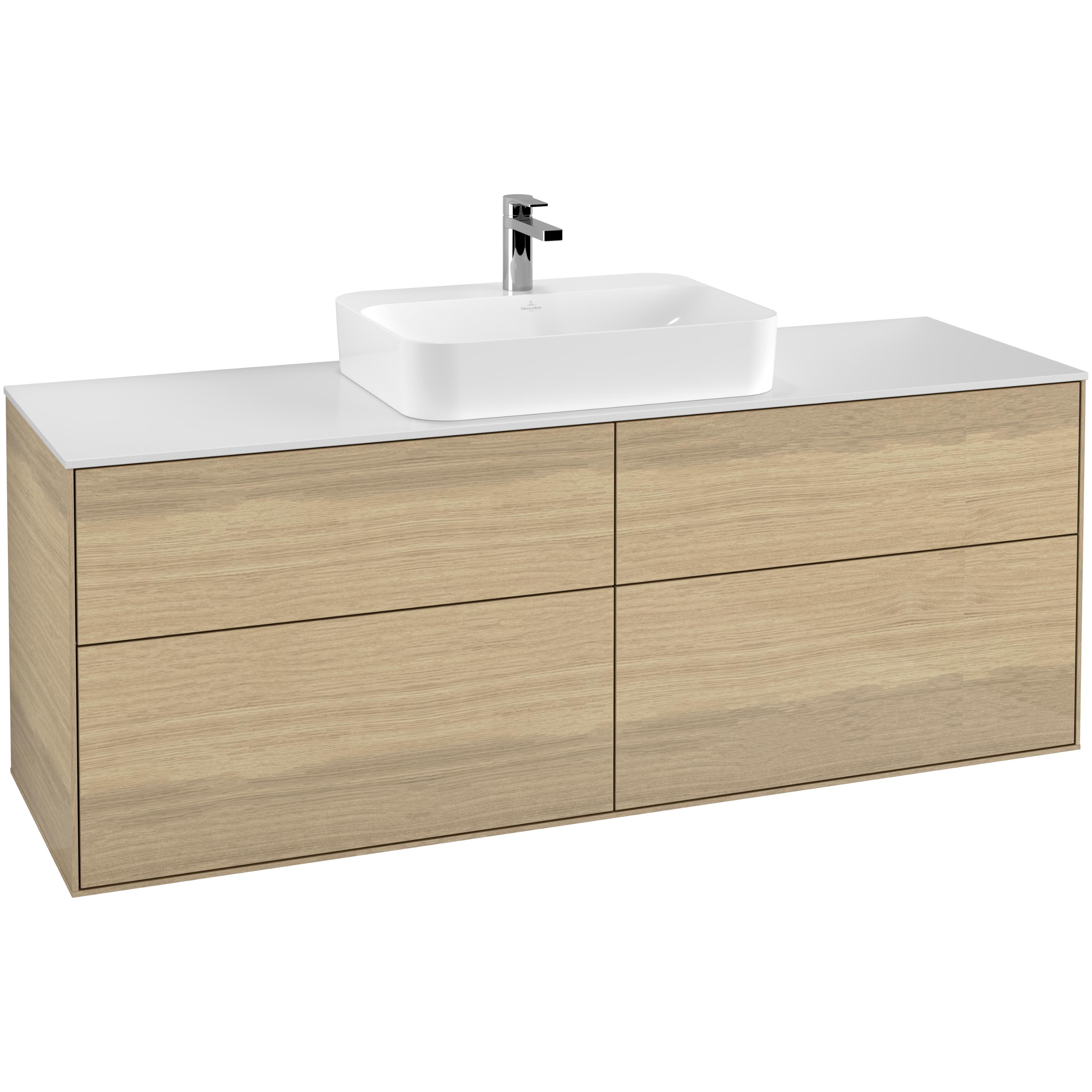 Tvättställsskåp Villeroy & Boch Finion med 4 Lådor och Bänkskiva för Ytmonterat Tvättställ