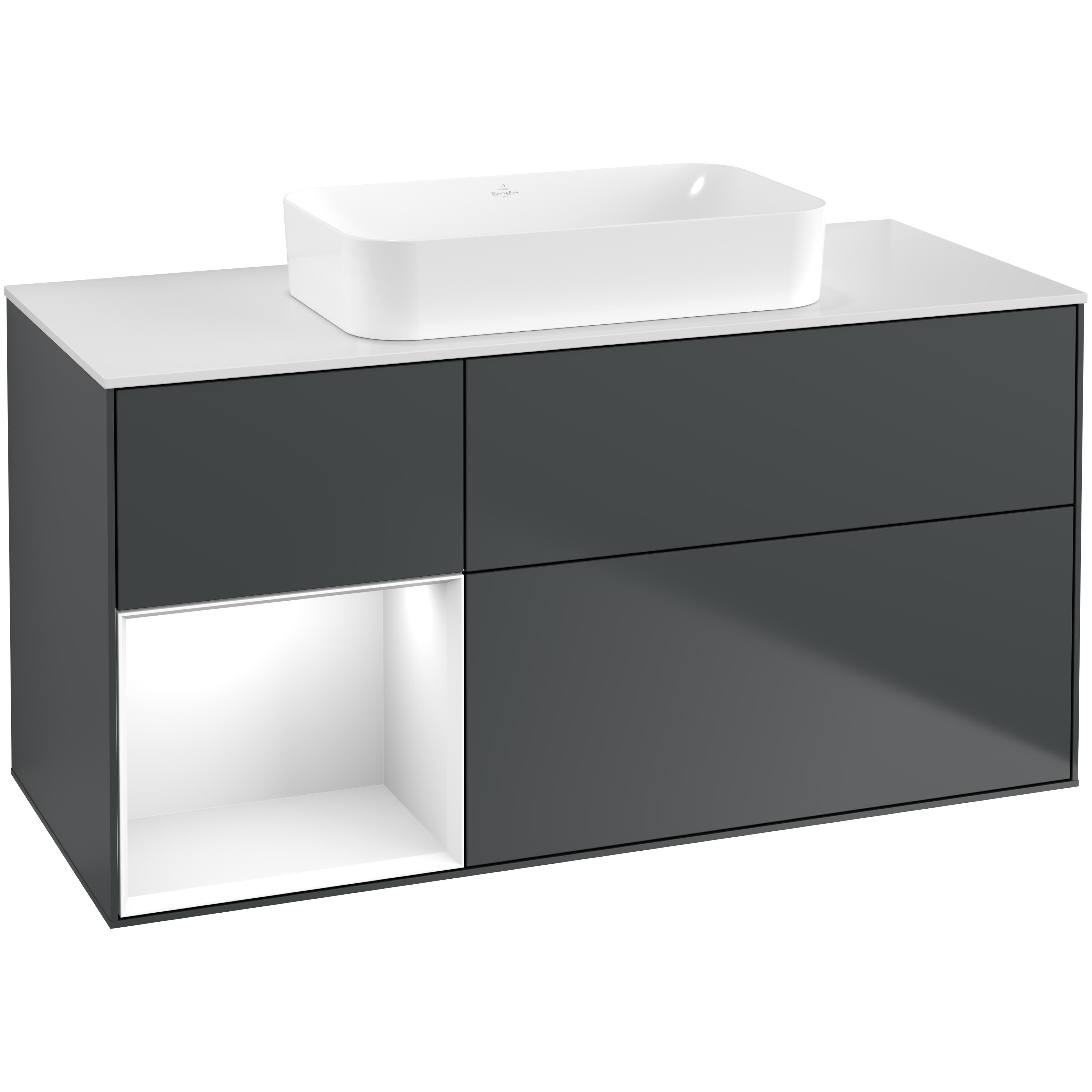 Tvättställsskåp Villeroy & Boch Finion med 3 Lådor Hylla och Bänkskiva för Fristående Tvättställ